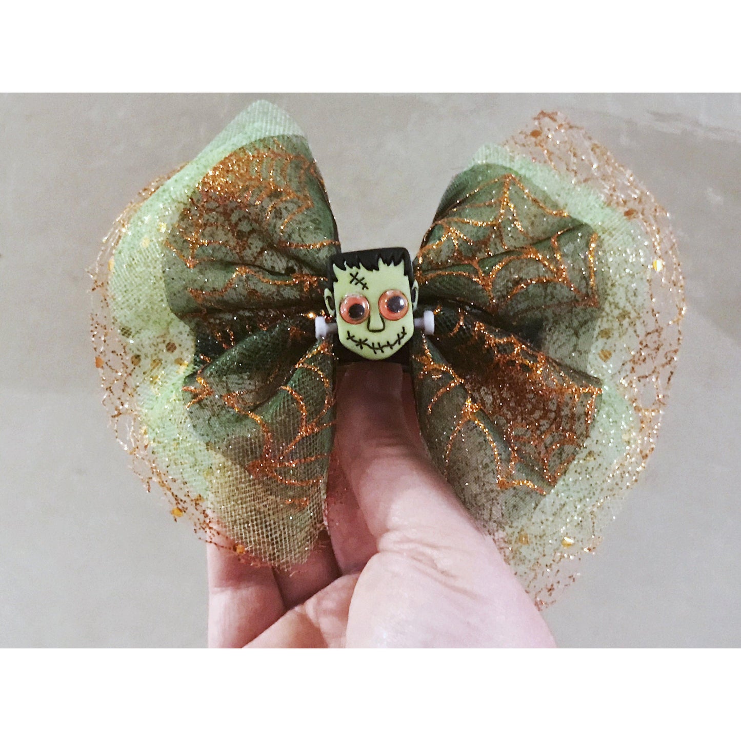 Monster Halloween Hair Bow - Spooky and Playful Hair Accessory