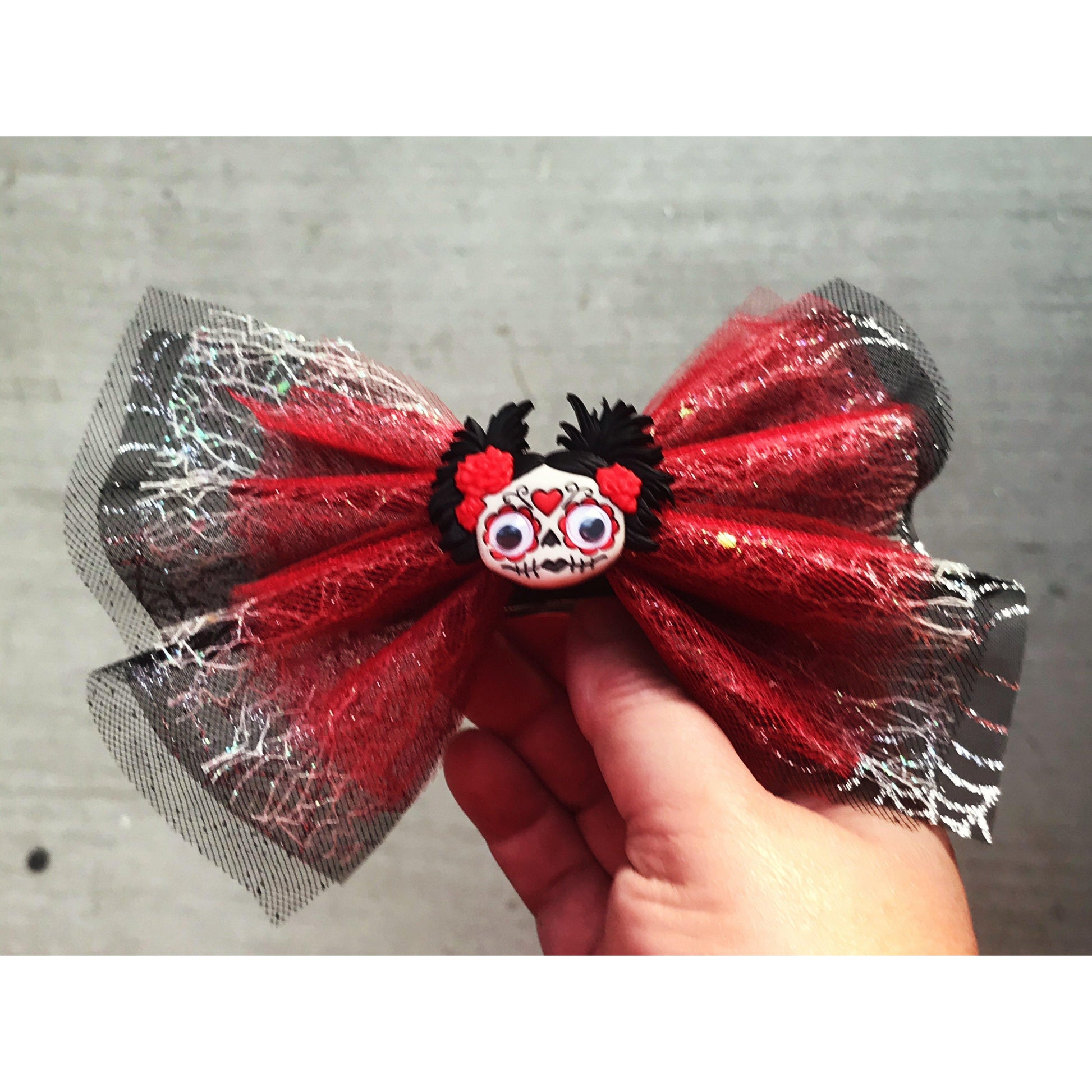 Halloween Zombie Day of the Dead Hair Bow