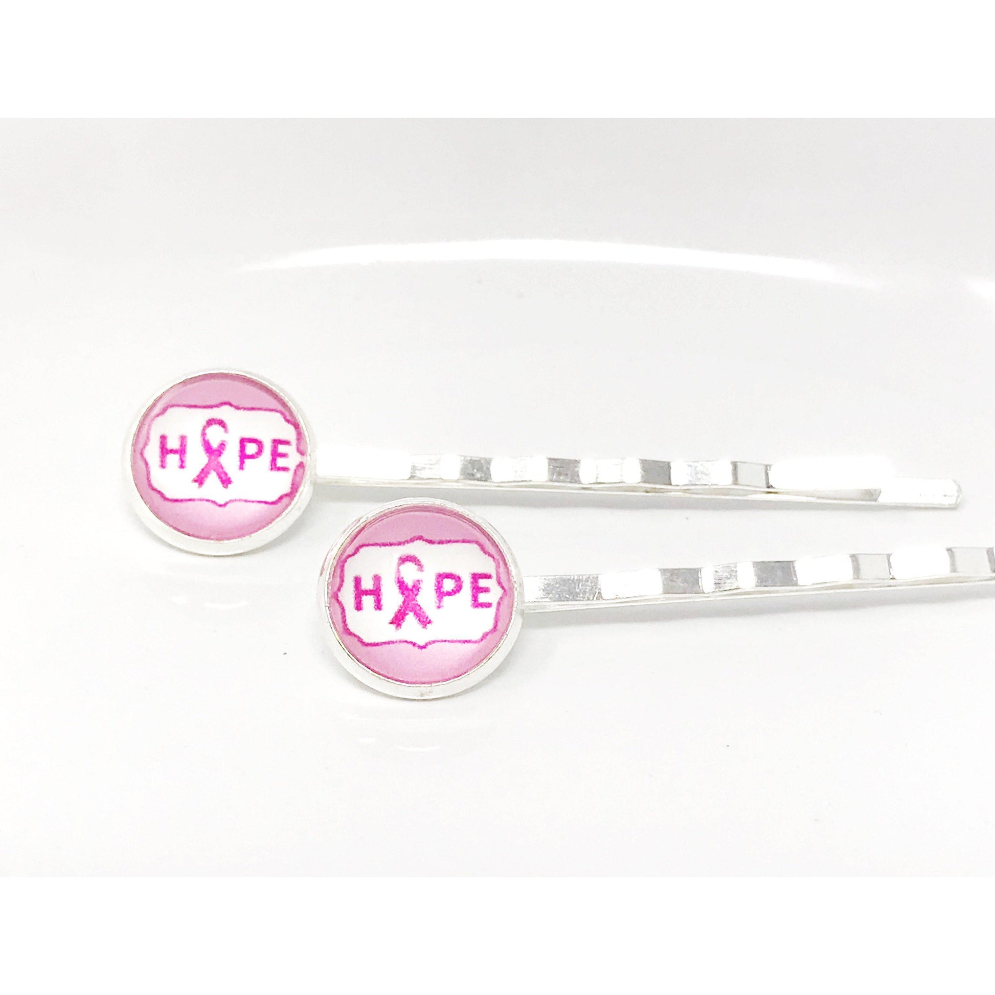 Hope Pink Breast Cancer Awareness Hair Pins