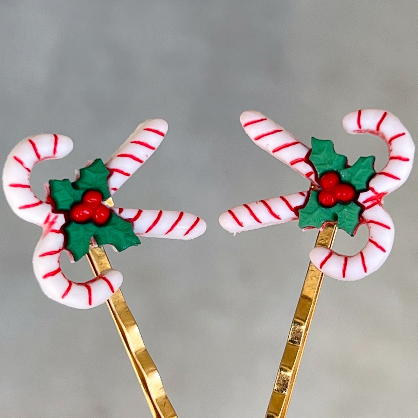 Candy Cane Bobby Pins - Festive Accessories for Holiday Hairstyles