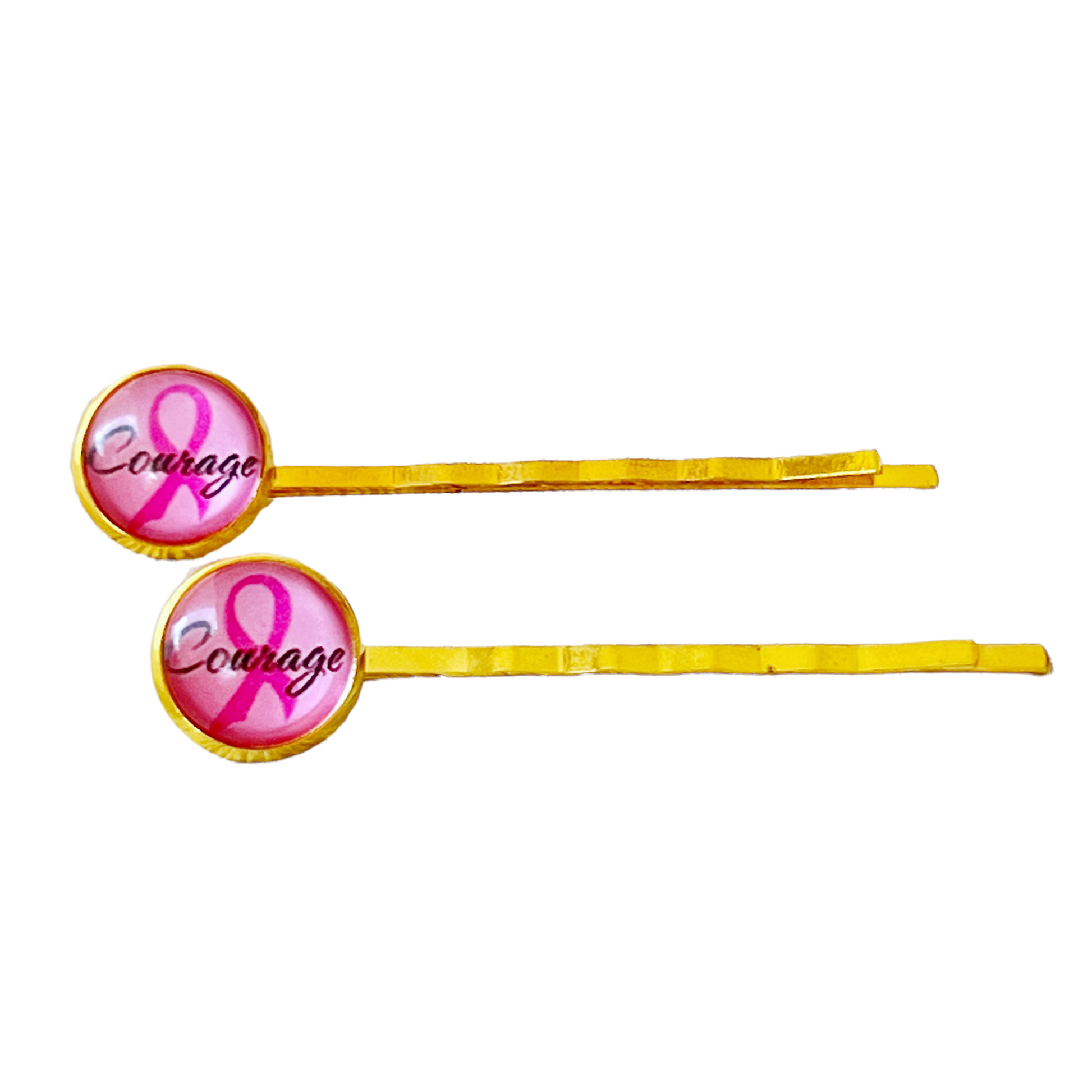 Breast Cancer Awareness Ribbon Hair Pins - Show Your Support with Stylish Awareness Accessories