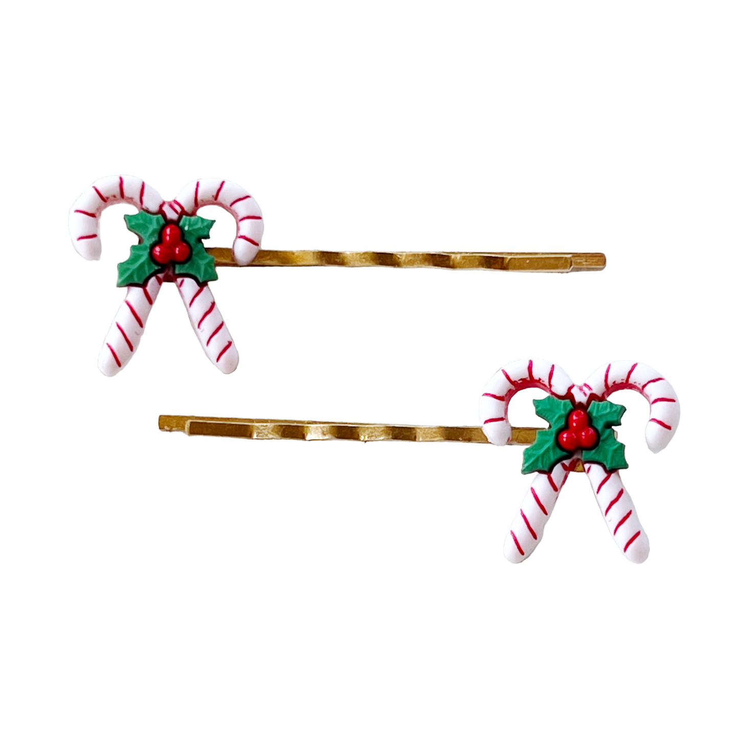 Candy Cane Bobby Pins - Festive Accessories for Holiday Hairstyles