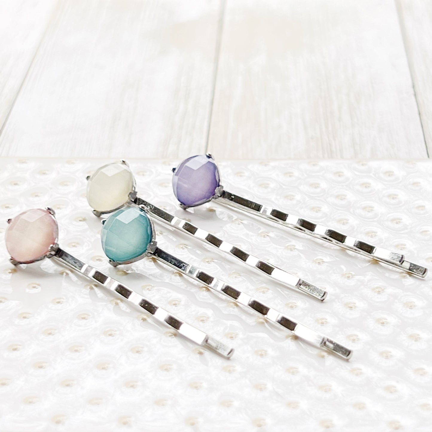 Pastel Rhinestone Hair Pins