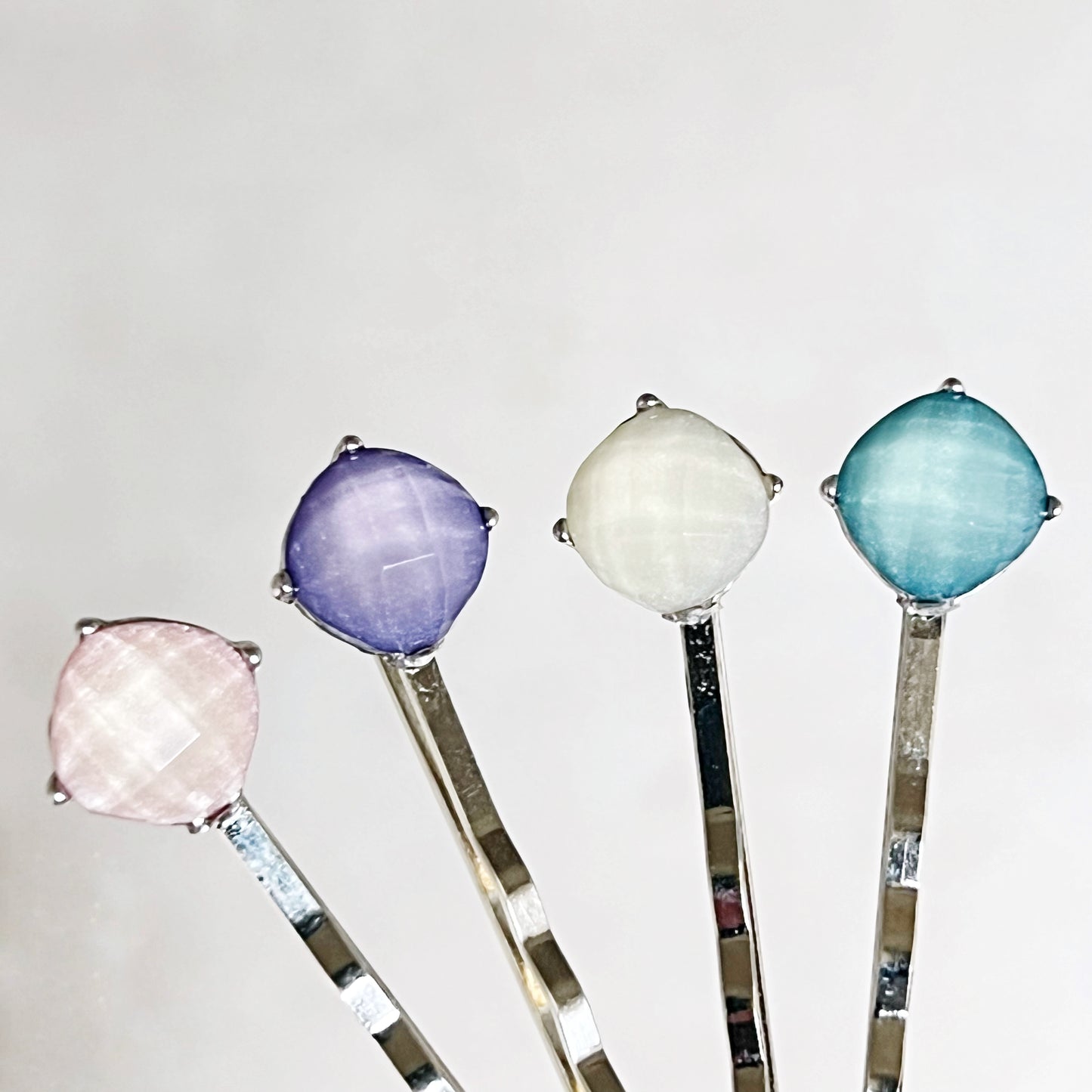 Pastel Rhinestone Hair Pins