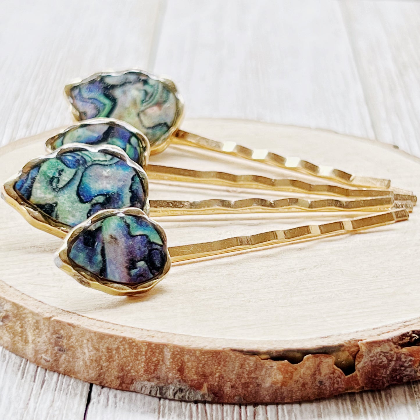 Women's Abalone Sea Shell Hair Pins