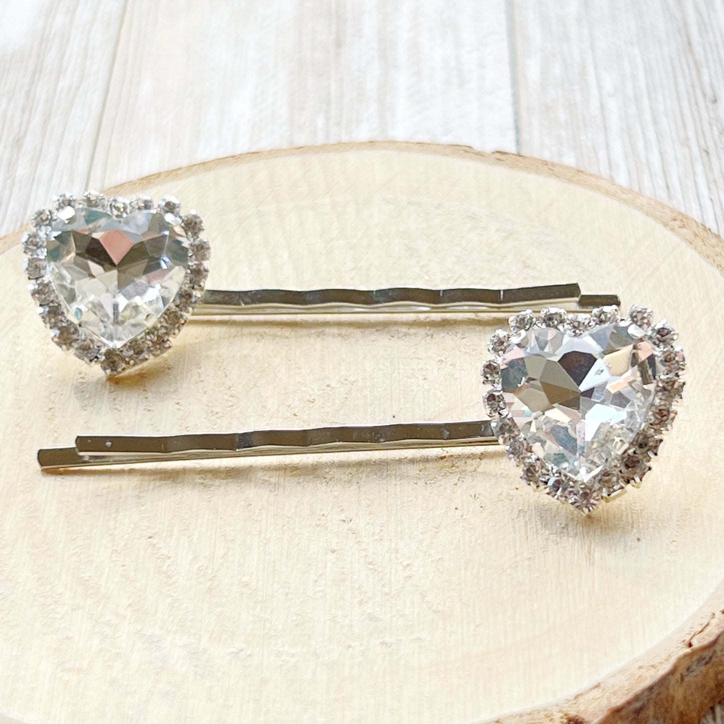 Heart Rhinestone Hair Pins, Hair Pins For Woman, Womens Decorative Bobby Pin Crystal Heart Bobby Pin