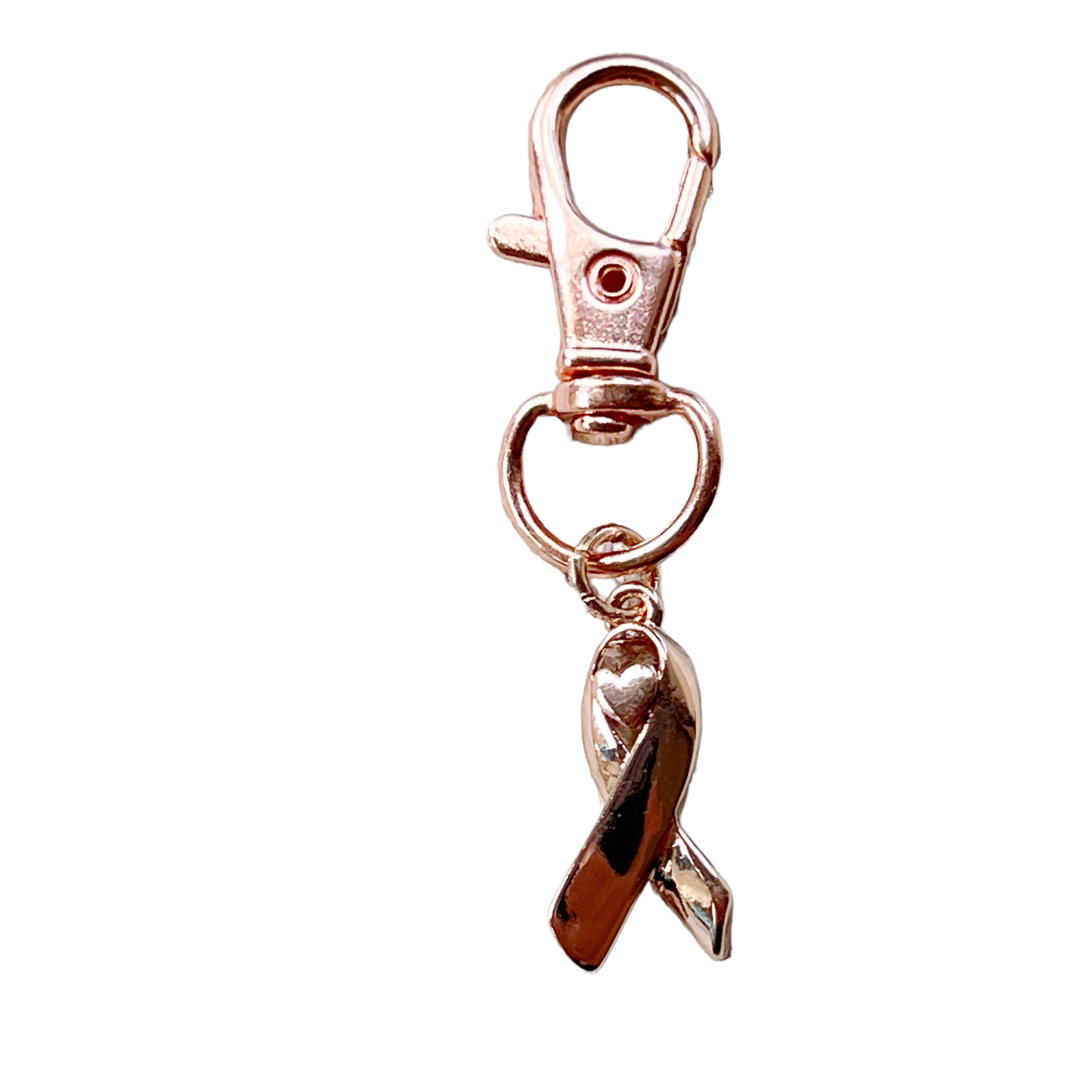 Cancer Awareness Ribbon Zipper Pull Keychain Purse Charm - Show Your Support with Stylish Awareness Accessories