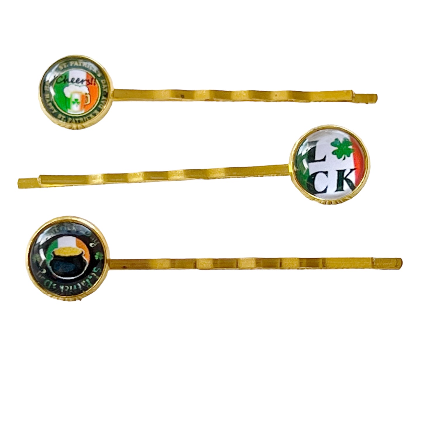 Funny Saying St Patricks Day Hair Pins Set of 3