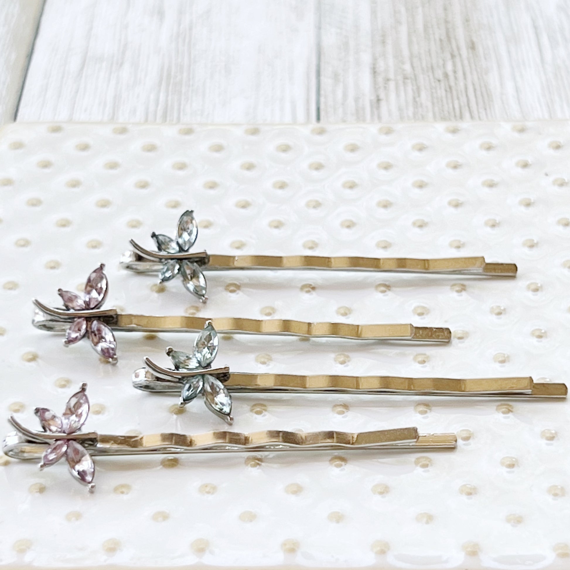 Light Blue and Purple Dragonfly Hair Pin, Hair Pins For Woman, Womens Hair Clip, Womens Bobby Pins, Dragonfly Bobby Pin, Rhinestone Hair Pin