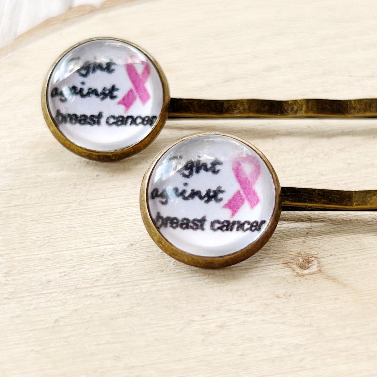 Breast Cancer Awareness Pink Ribbon Hair Pins - Supportive Accessories for a Meaningful Cause