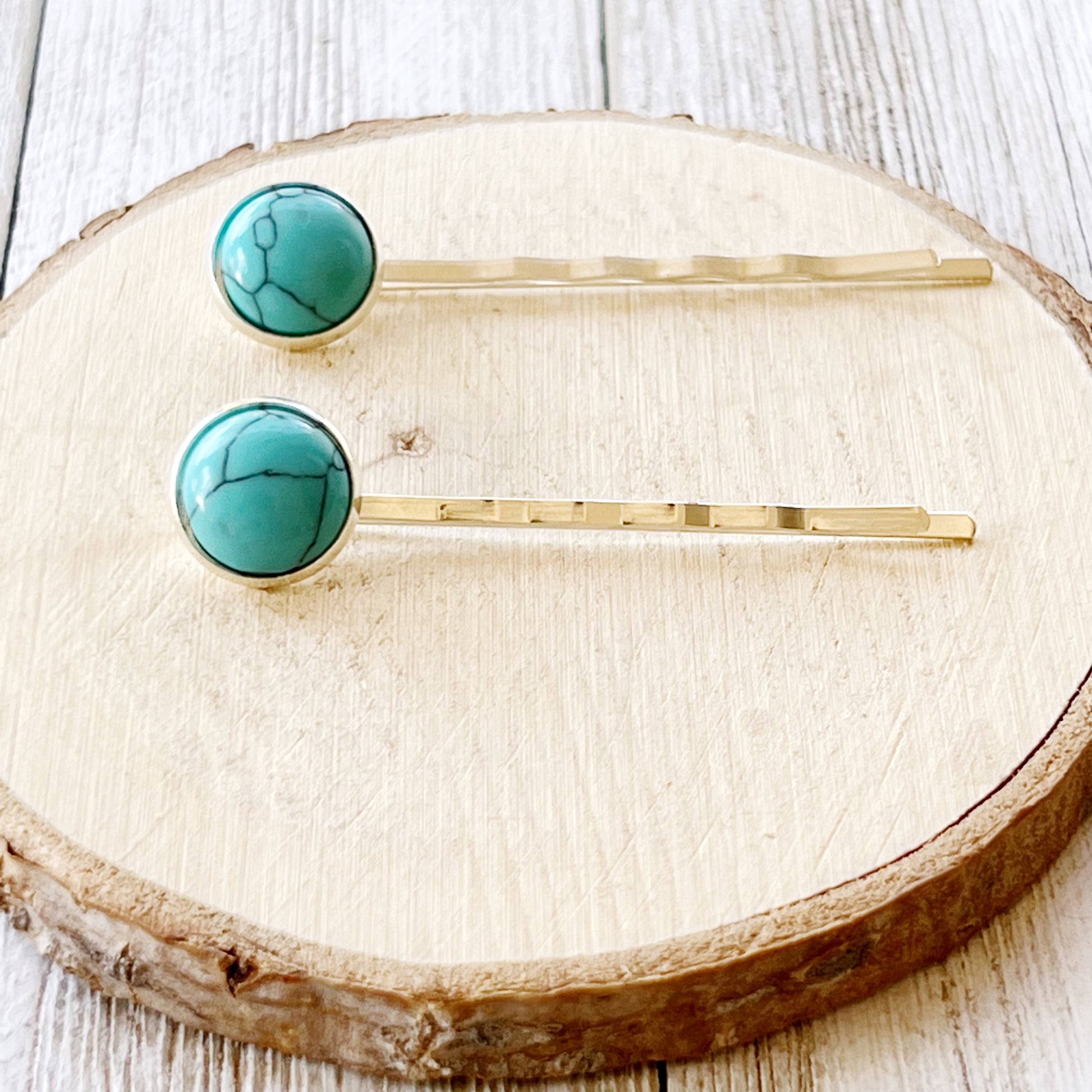 Boho Western Turquoise Silver Hair Pins - Stylish Accessories with a Western Flair