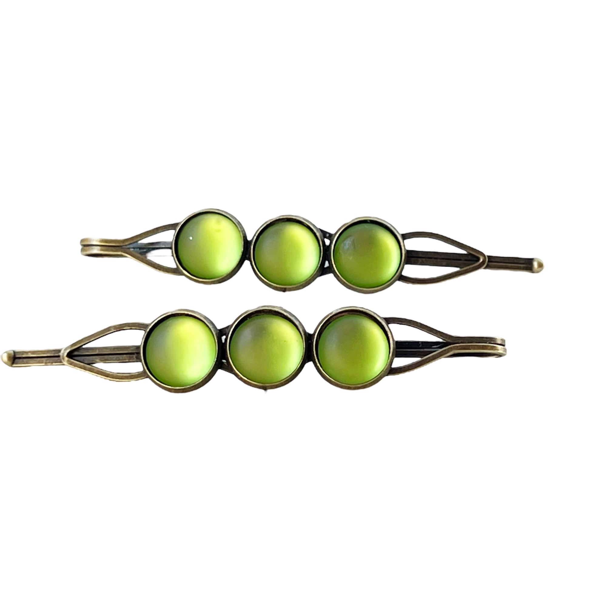 Candy Green Satin Acrylic Hair Pins: Sweet & Vibrant Accessories for Your Hair