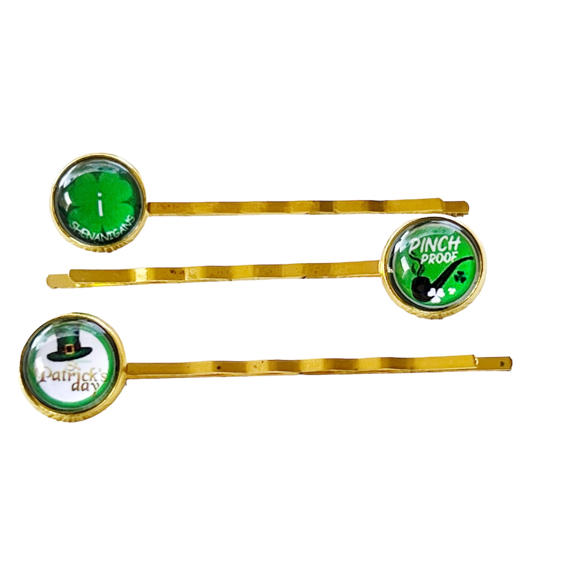 Funny Saying St Patricks Day Bobby Pins Set of 3