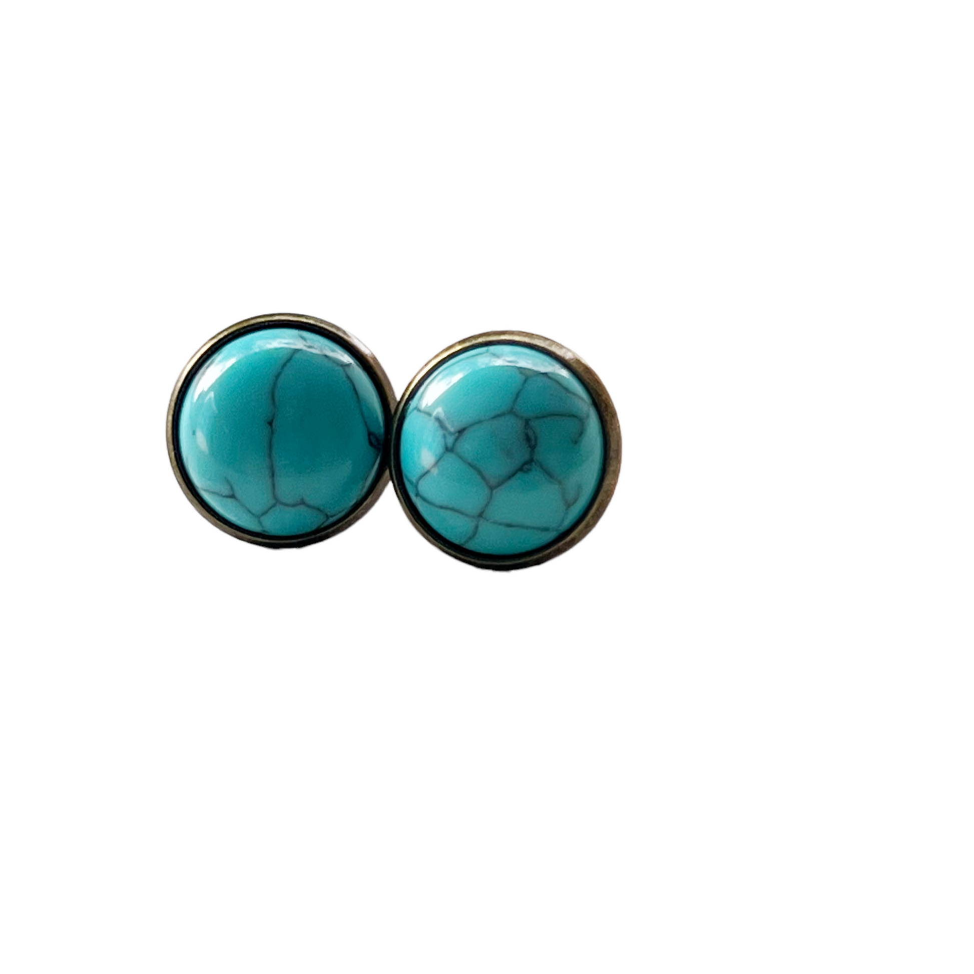 Turquoise 12mm Stud Earrings