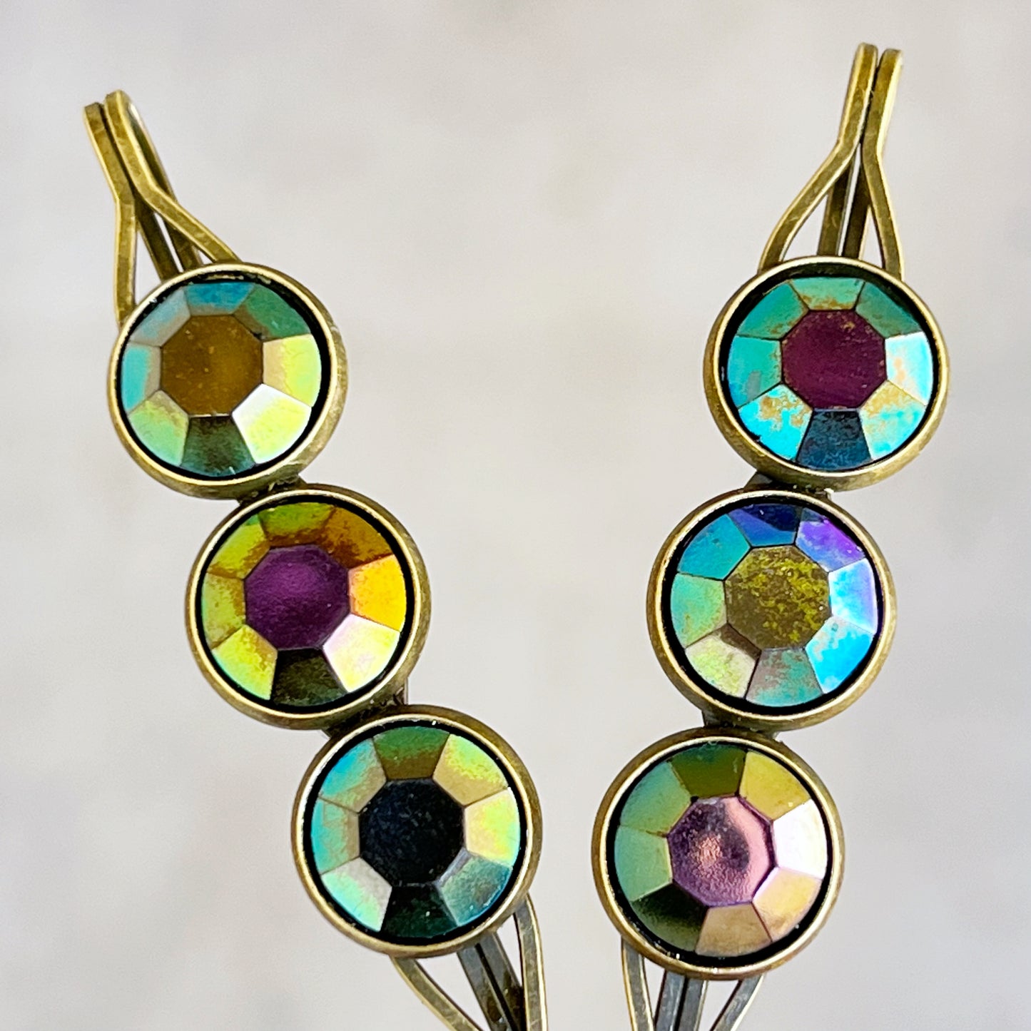 Metallic Rainbow Hair Clips - Shiny & Colorful Hair Accessories