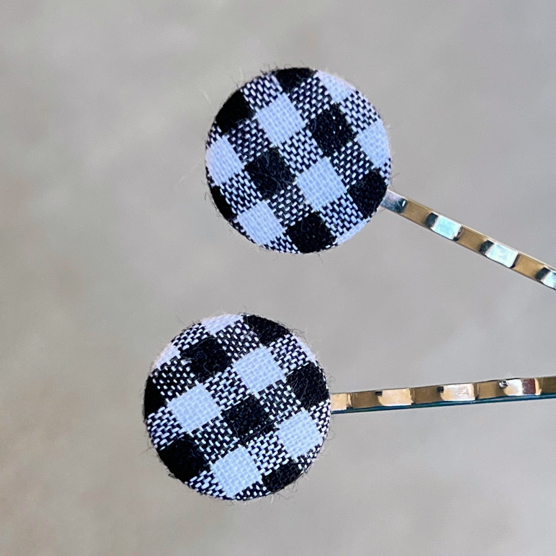 Black & White Buffalo Plaid Bobby Pins - Stylish & Trendy Hair Accessories