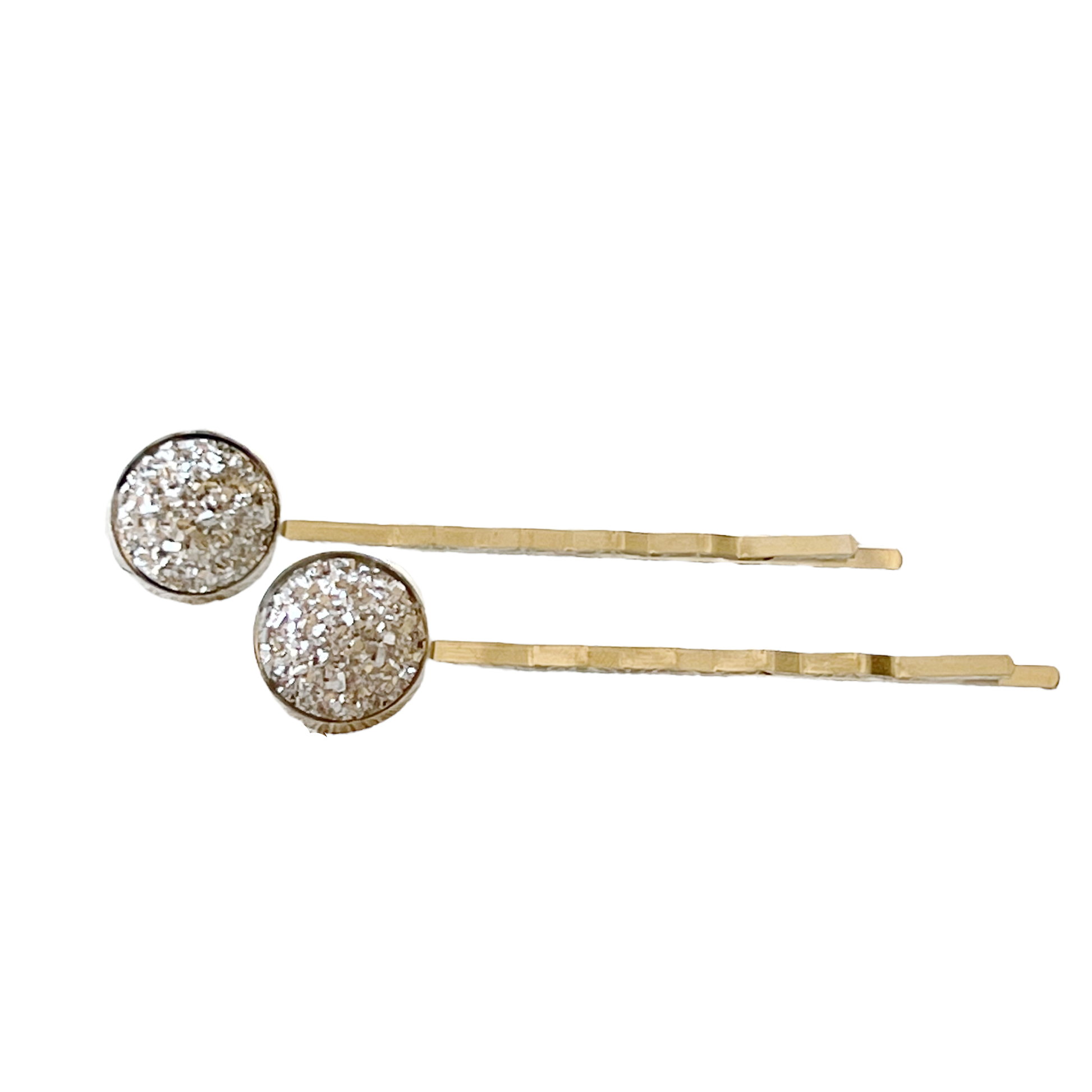 Silver Druzy Hair Pins: Sparkling Accents for Stylish Hairstyles