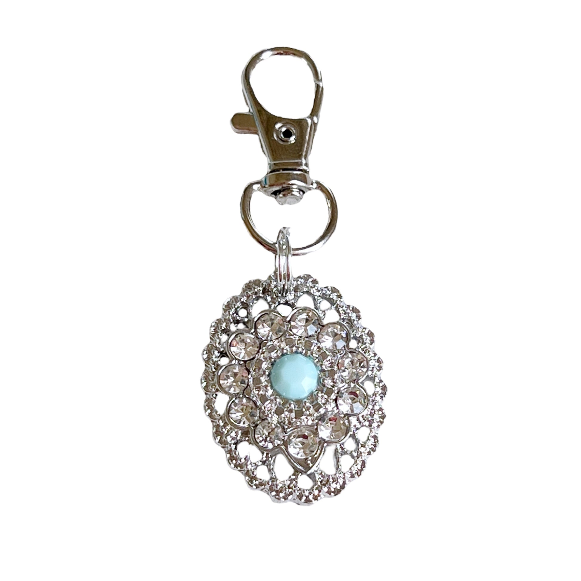 Western Rhinestone Zipper Pull Handbag Charm