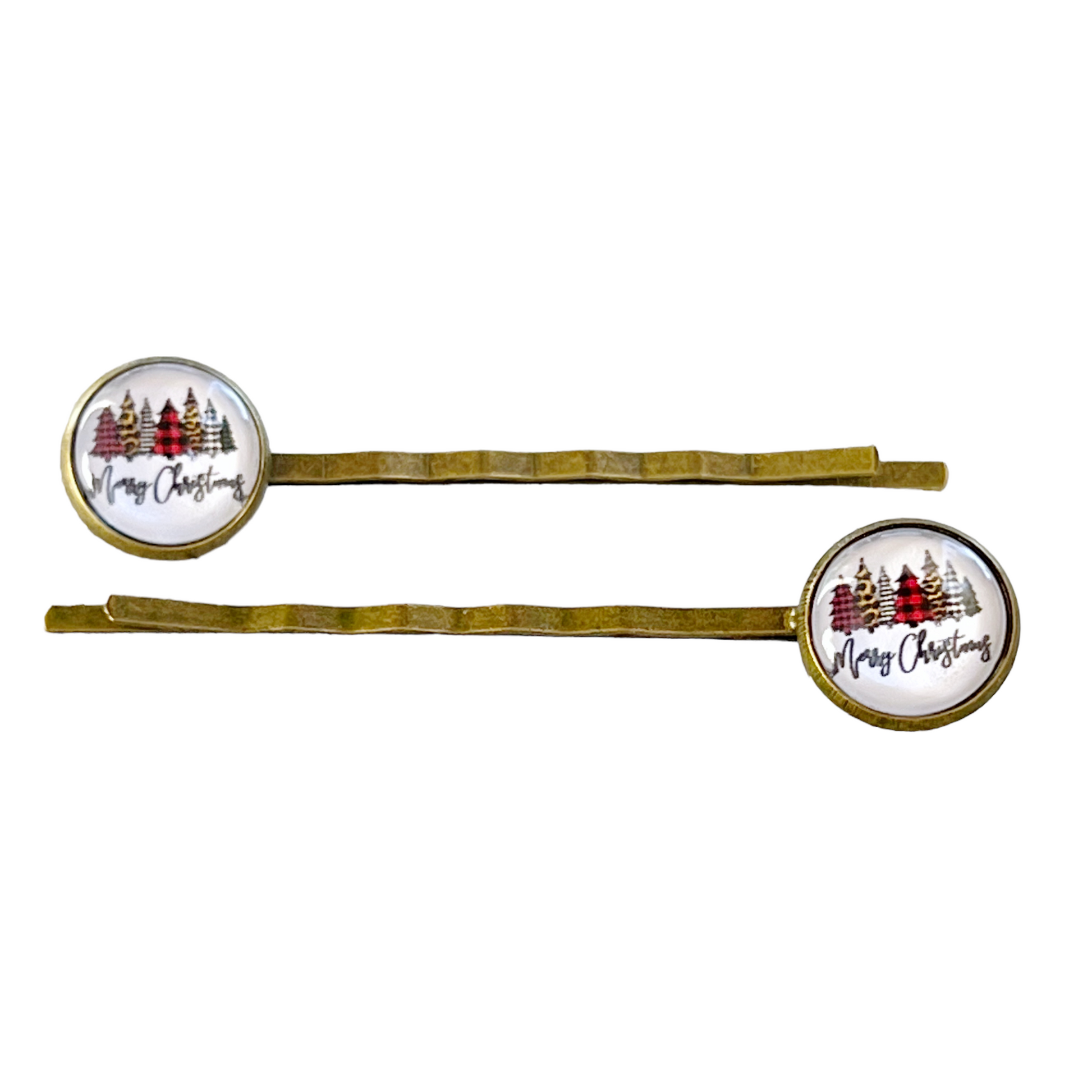 Merry Christmas Tree Holiday Bobby Pins