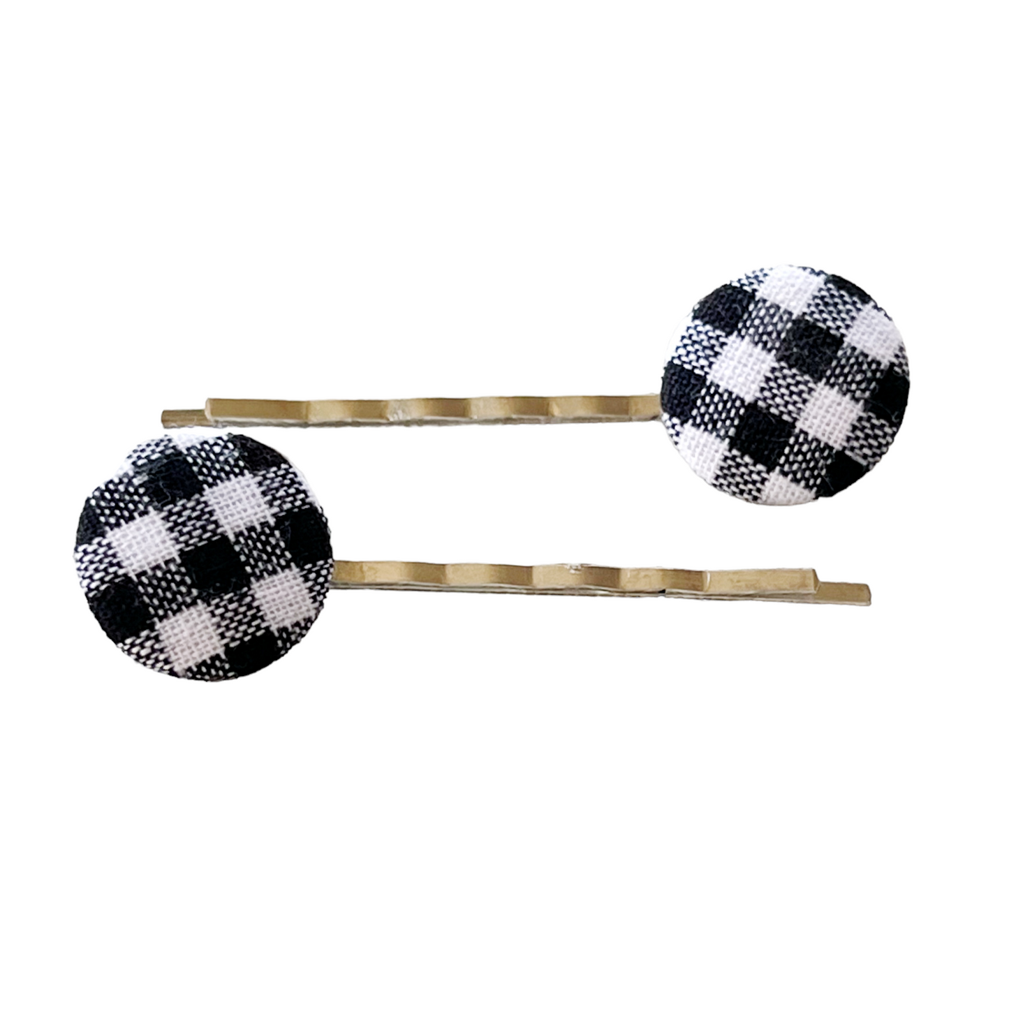 Black & White Buffalo Plaid Bobby Pins - Stylish & Trendy Hair Accessories