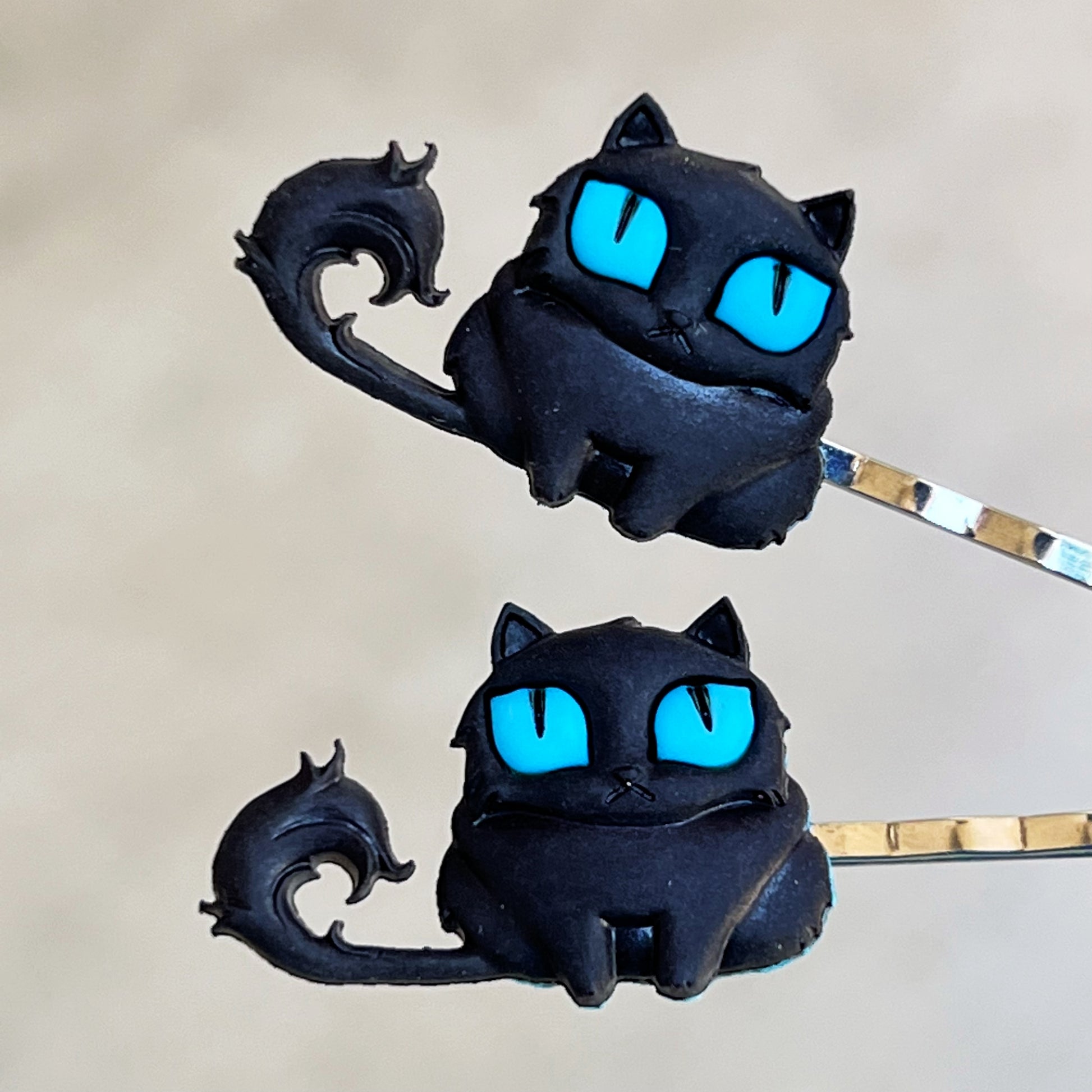 Halloween Black Spooky Cat Hair Pins