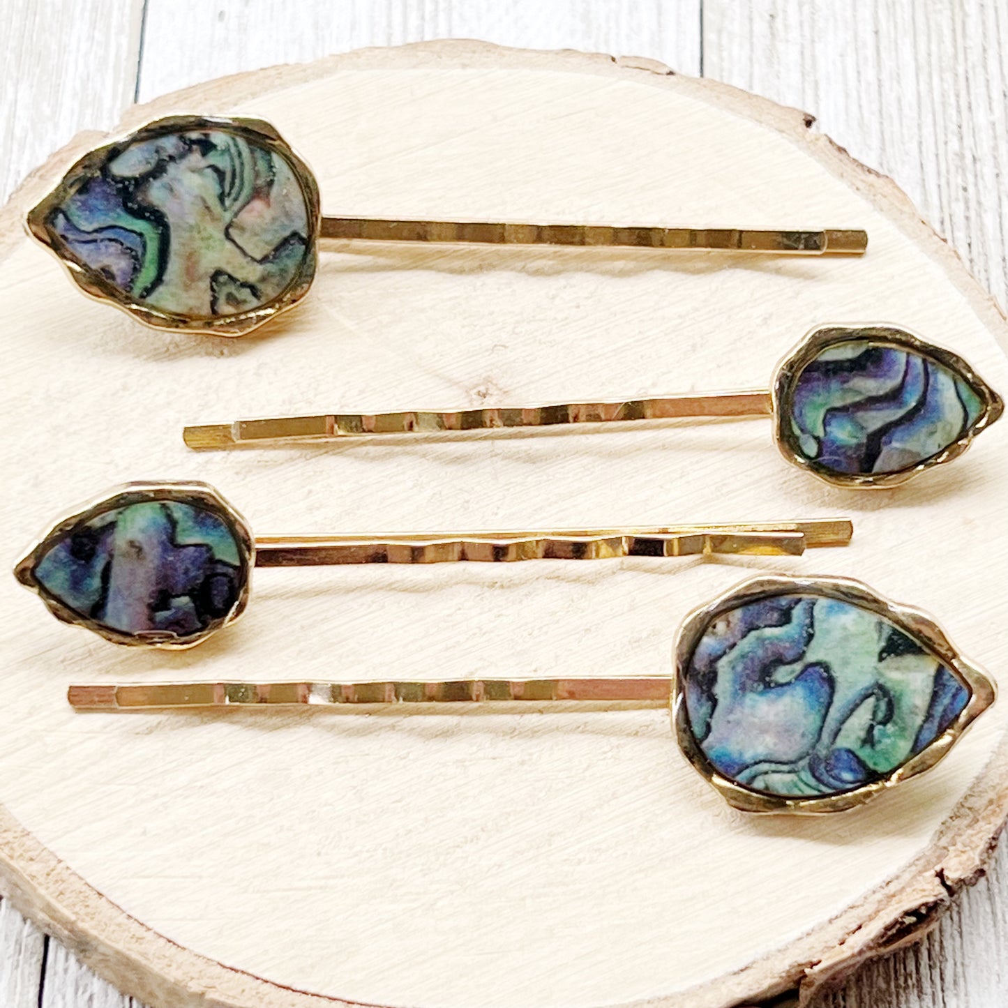 Women's Abalone Sea Shell Hair Pins