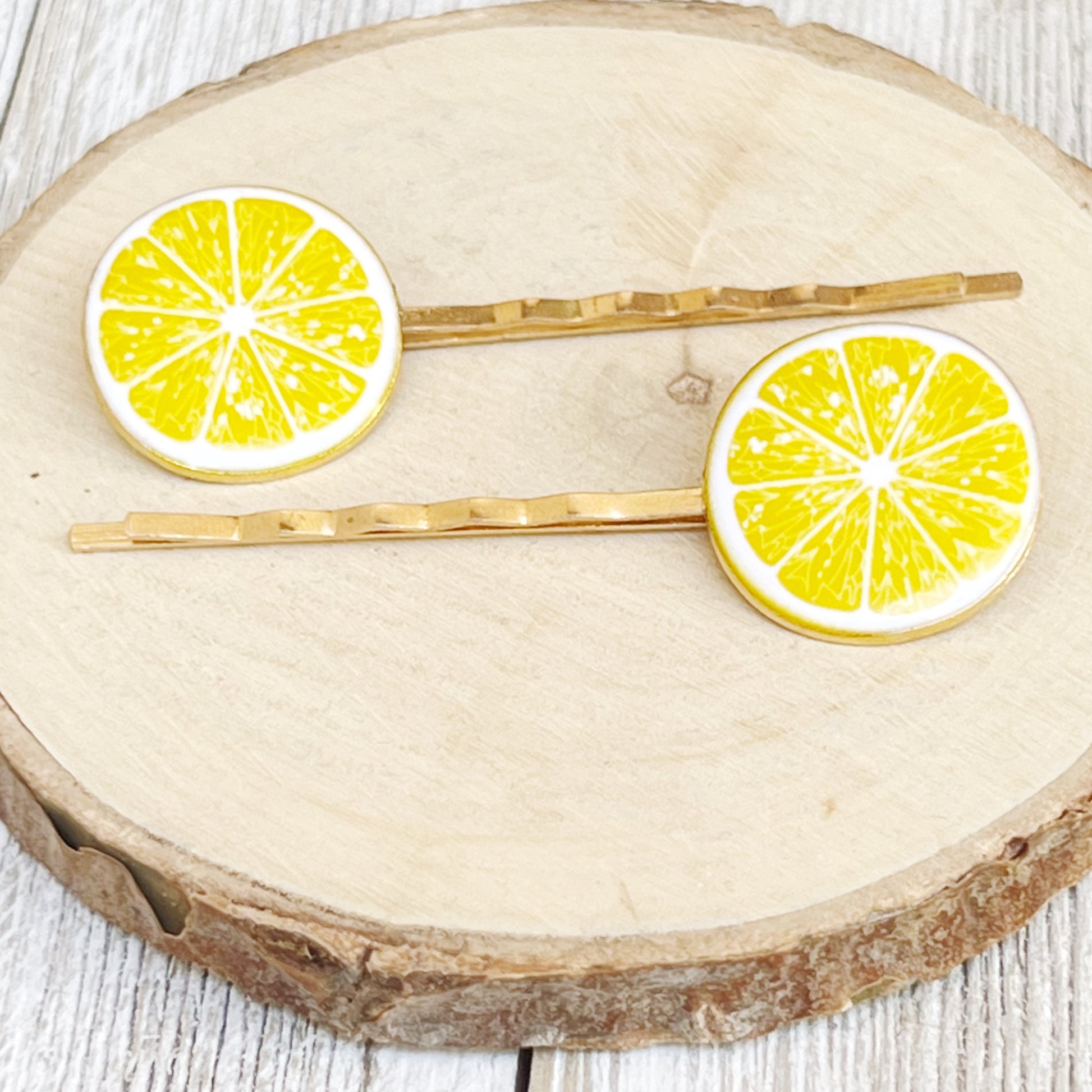 Enamel Lemon Bobby Pins: Sweet Accessories for Fun & Flirty Hairstyles