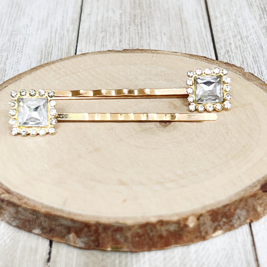 Rhinestone Square Hair Pins Hair Pins For Women Formal Bobby Pins