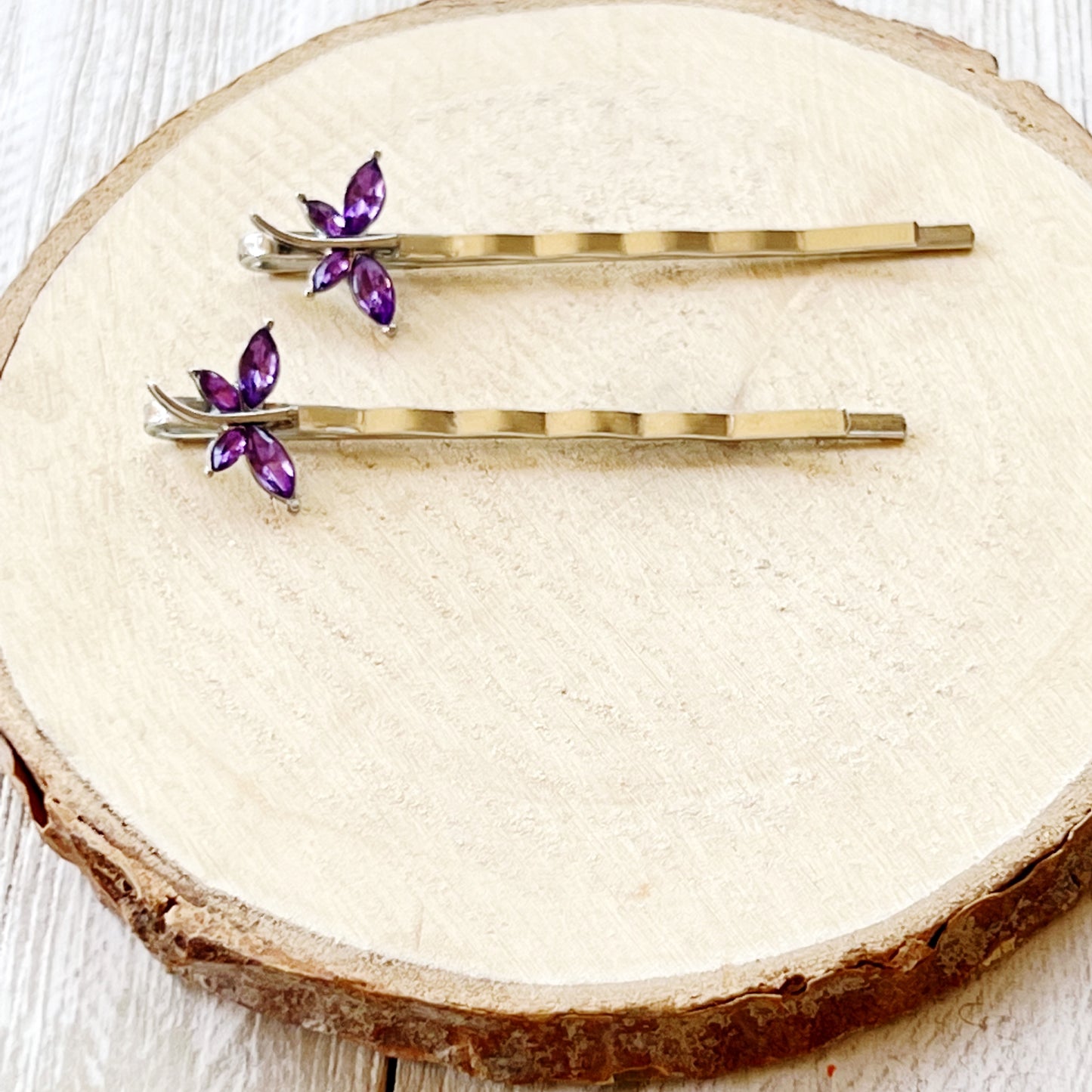 Purple Dragonfly Hair Pin, Hair Pins For Woman, Womens Hair Clip, Womens Bobby Pins, Dragonfly Bobby Pin, Rhinestone Hair Pin, Womans Barrettes