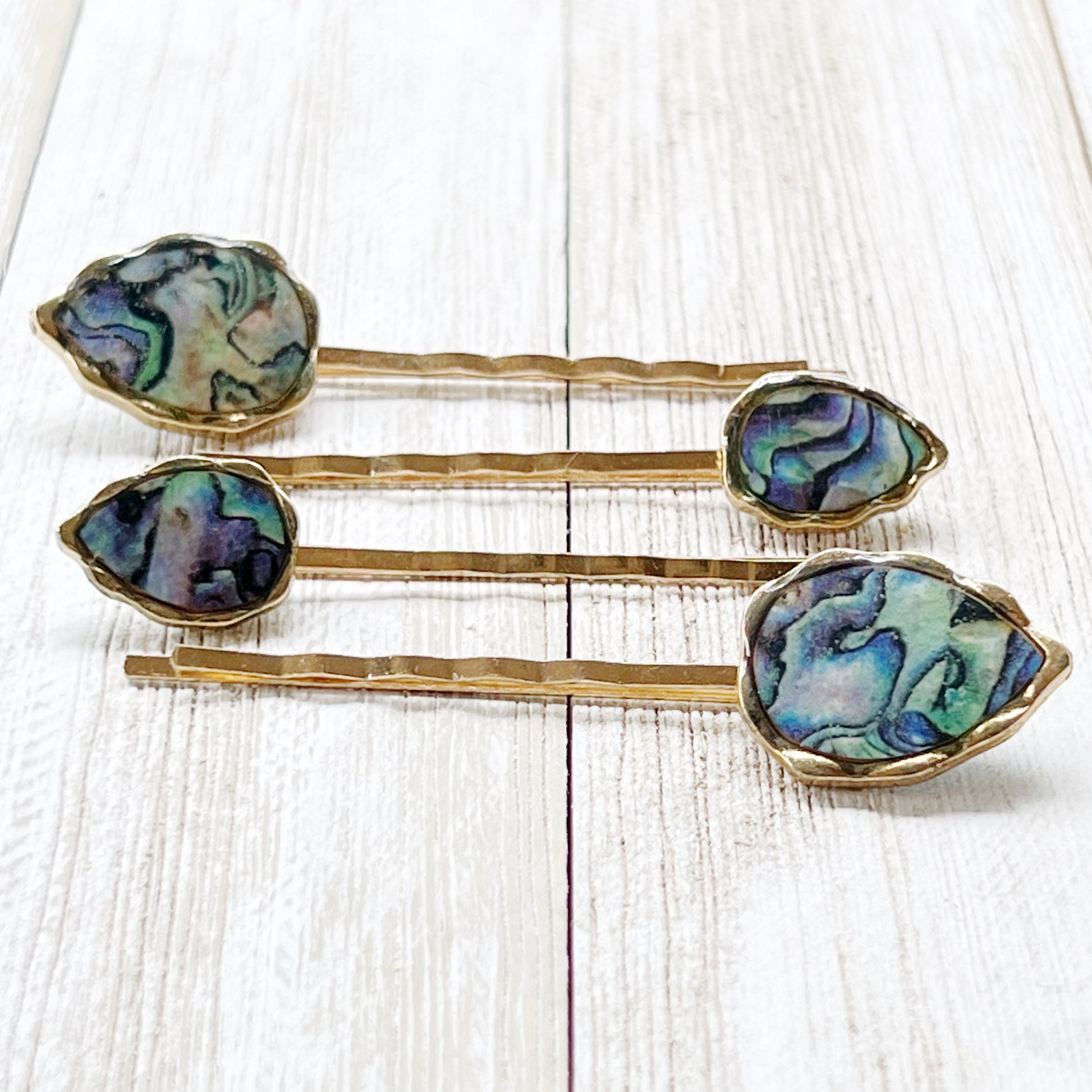 Women's Abalone Sea Shell Hair Pins