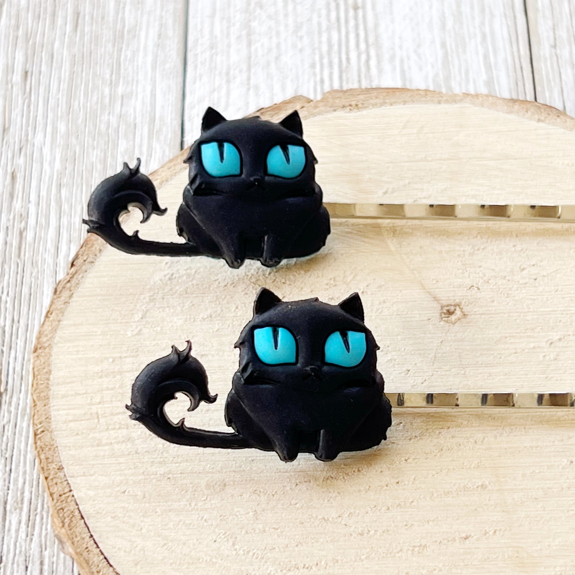 Halloween Black Spooky Cat Hair Pins