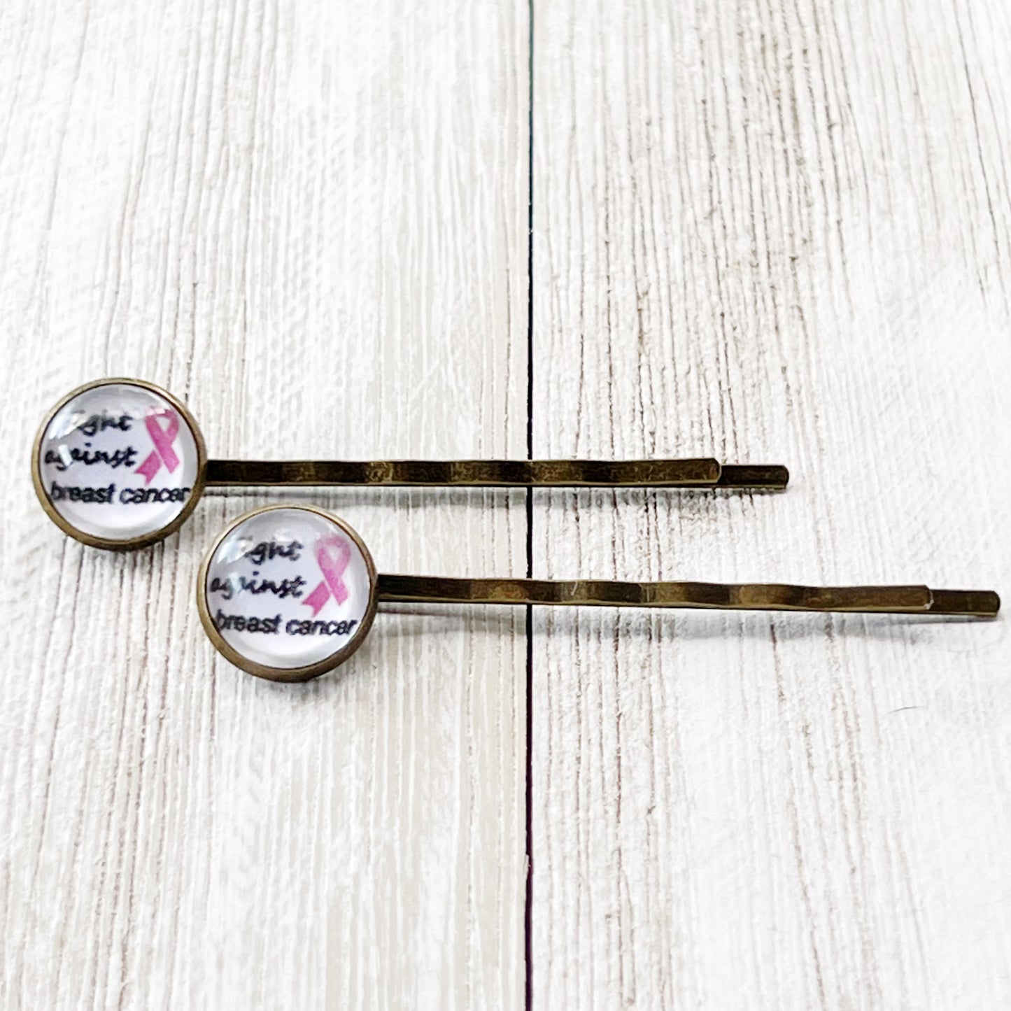 Breast Cancer Awareness Pink Ribbon Hair Pins - Supportive Accessories for a Meaningful Cause