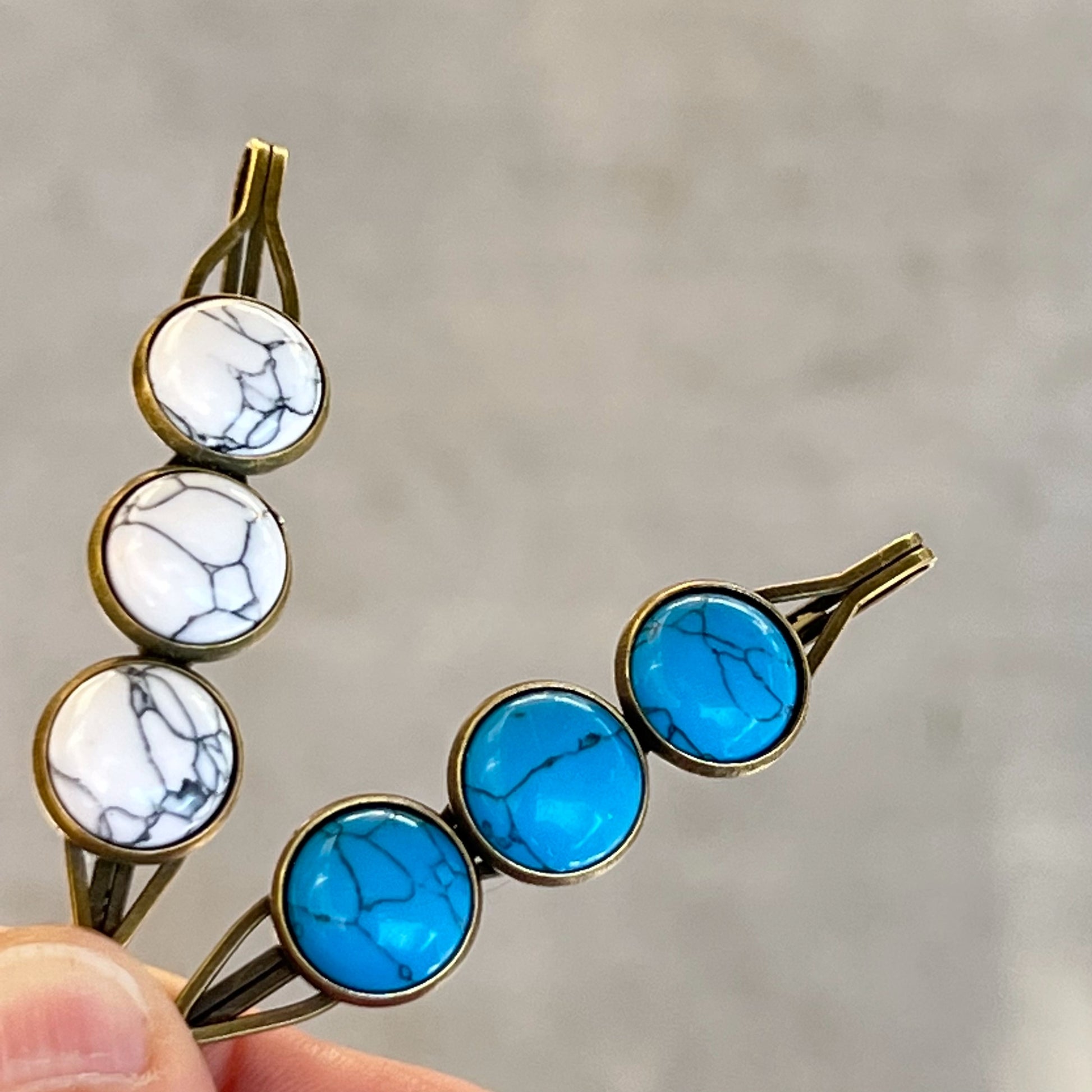 Western Turquoise Stone Bobby Pins