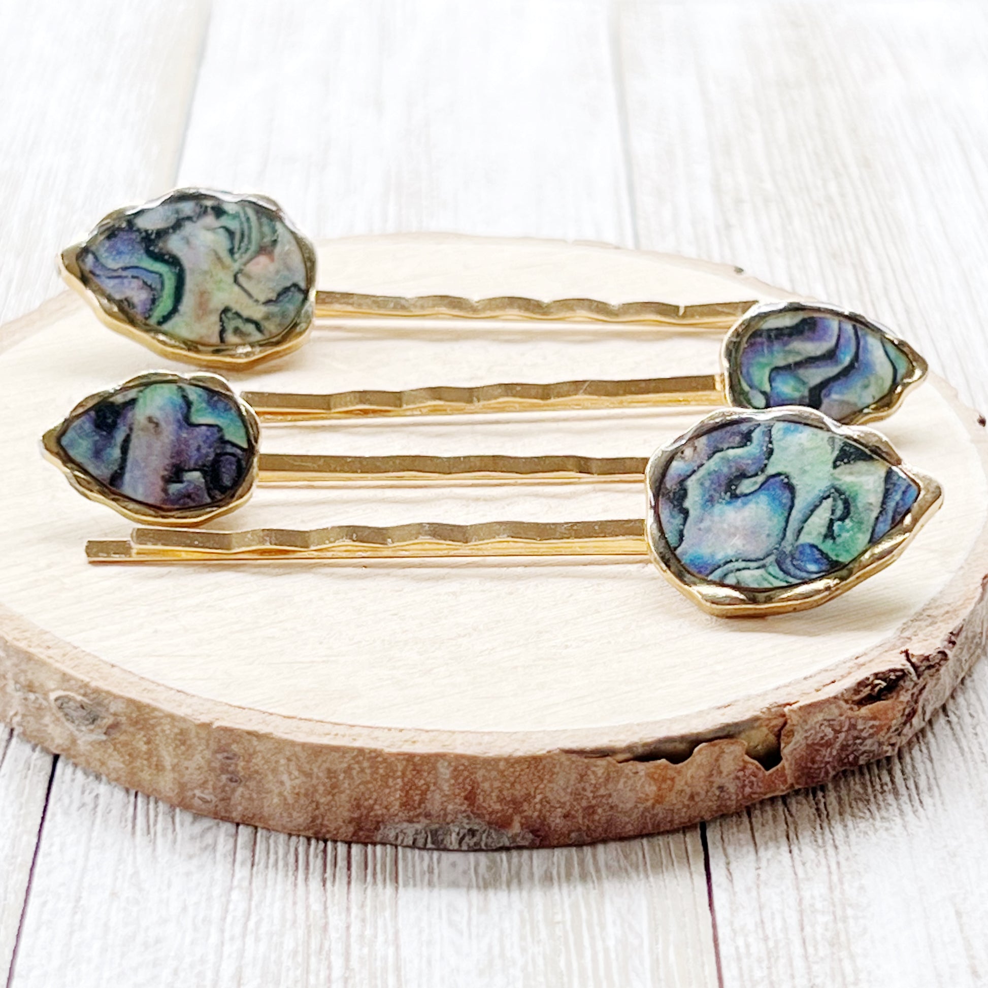 Women's Abalone Sea Shell Hair Pins