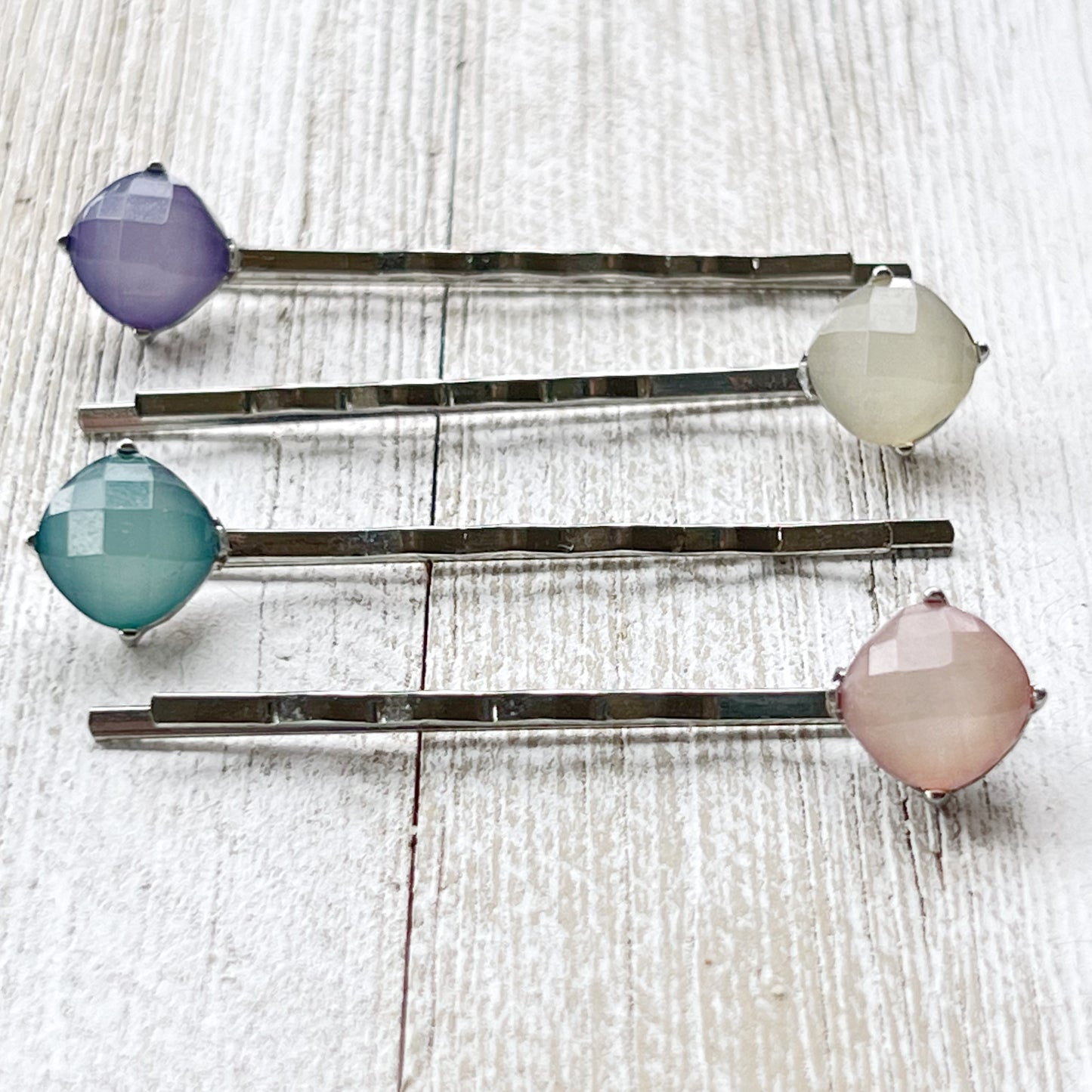 Pastel Rhinestone Hair Pins