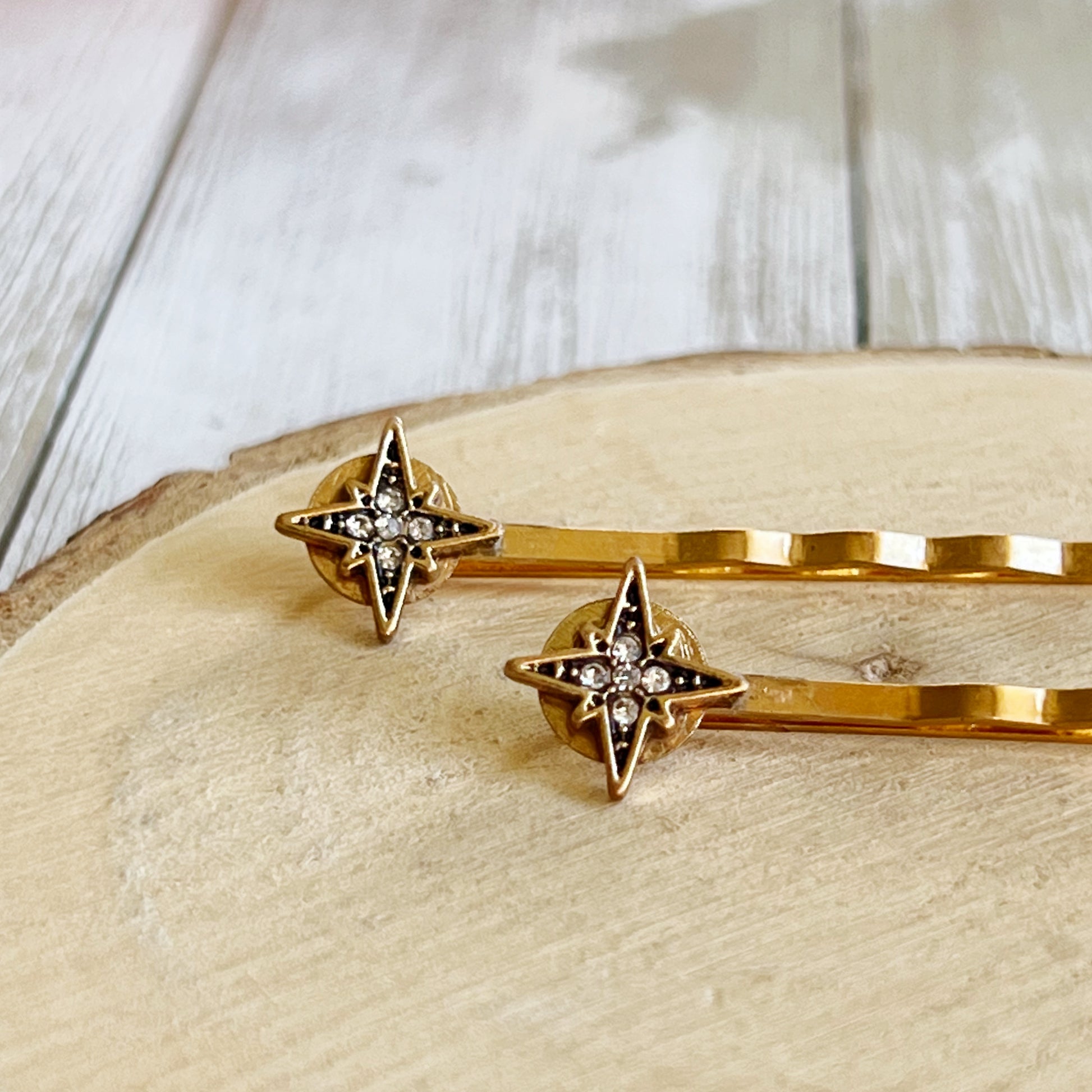 Tiny Gold Star Hair Bobby Pins