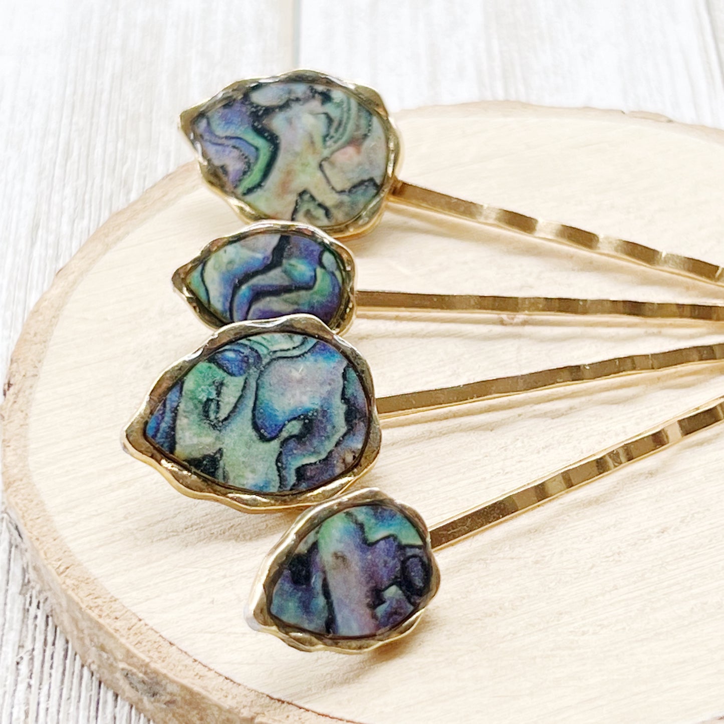 Women's Abalone Sea Shell Hair Pins