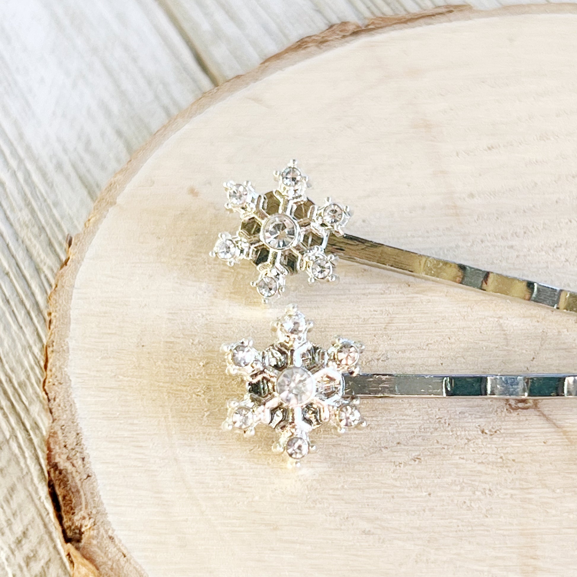 Rhinestone Snowflake Hair Pin