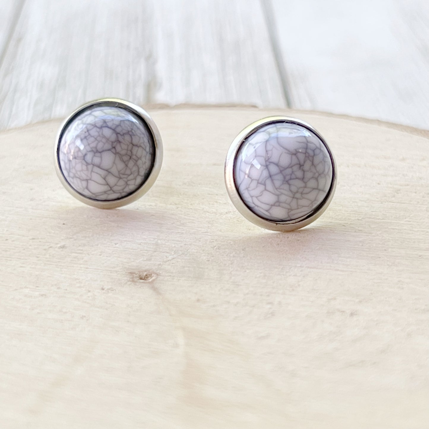 White Stone Stud Earrings - Boho Chic Western Jewelry for Elegant Style