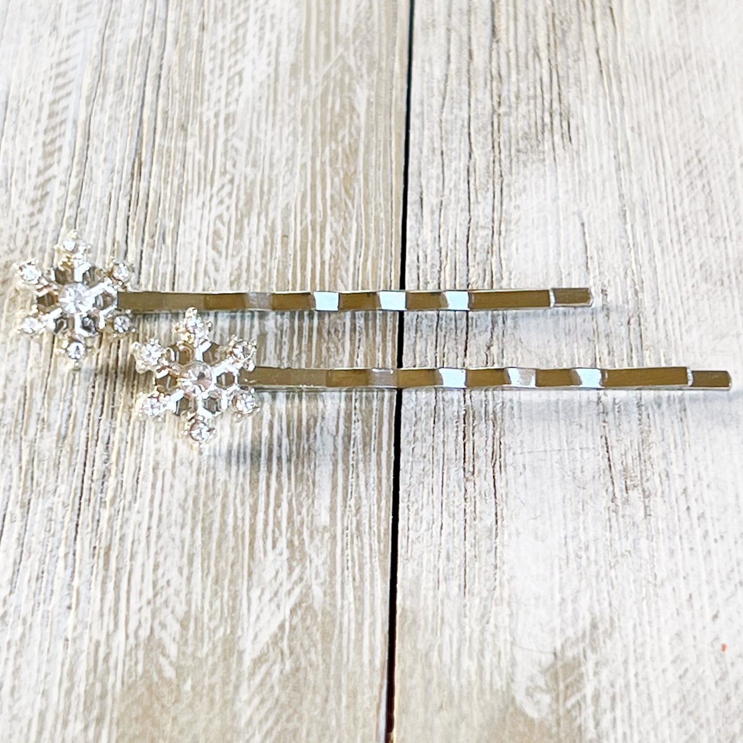 Rhinestone Snowflake Hair Pin