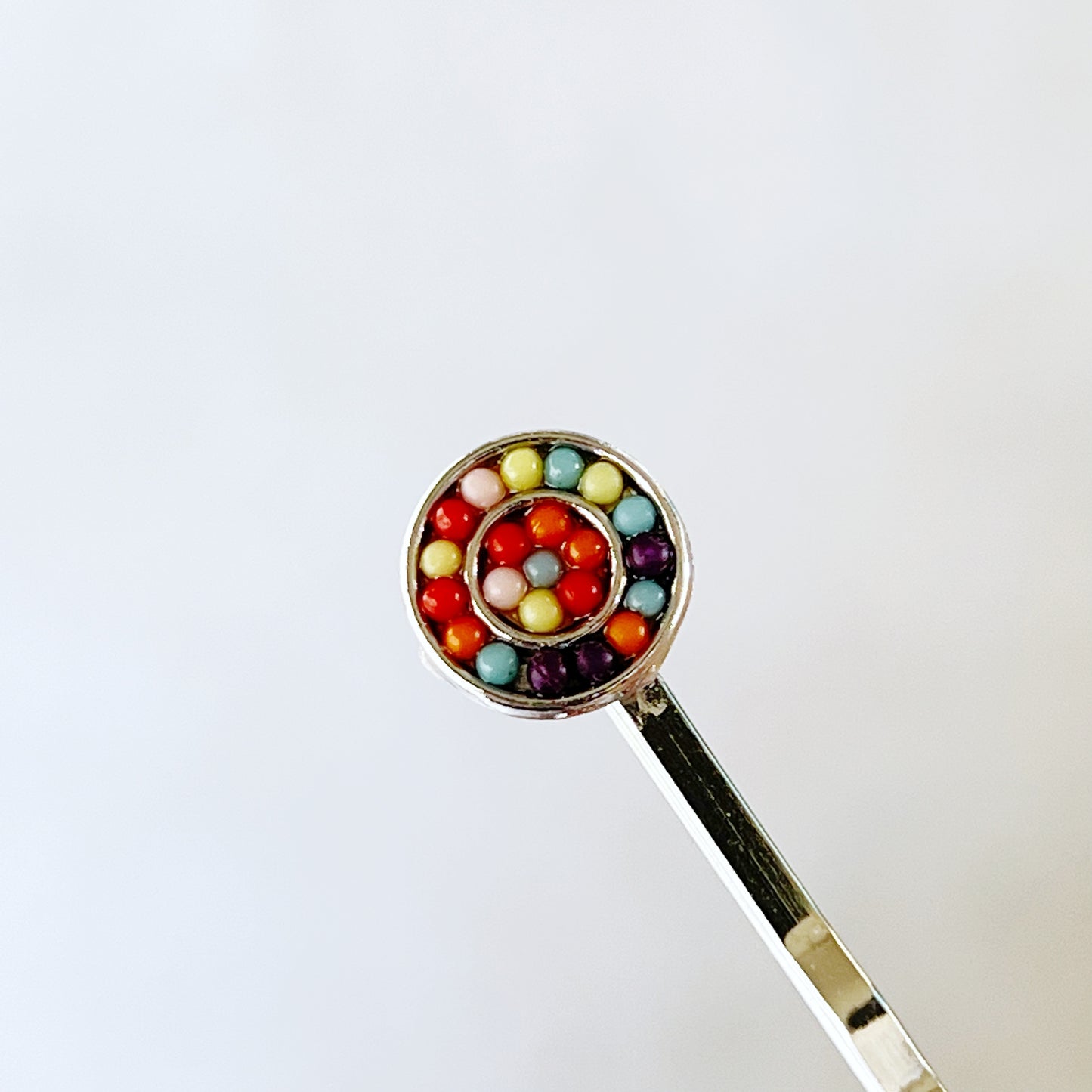 Set of 3 Seed Bead Hair Pins: Colorful & Versatile Hair Accessories