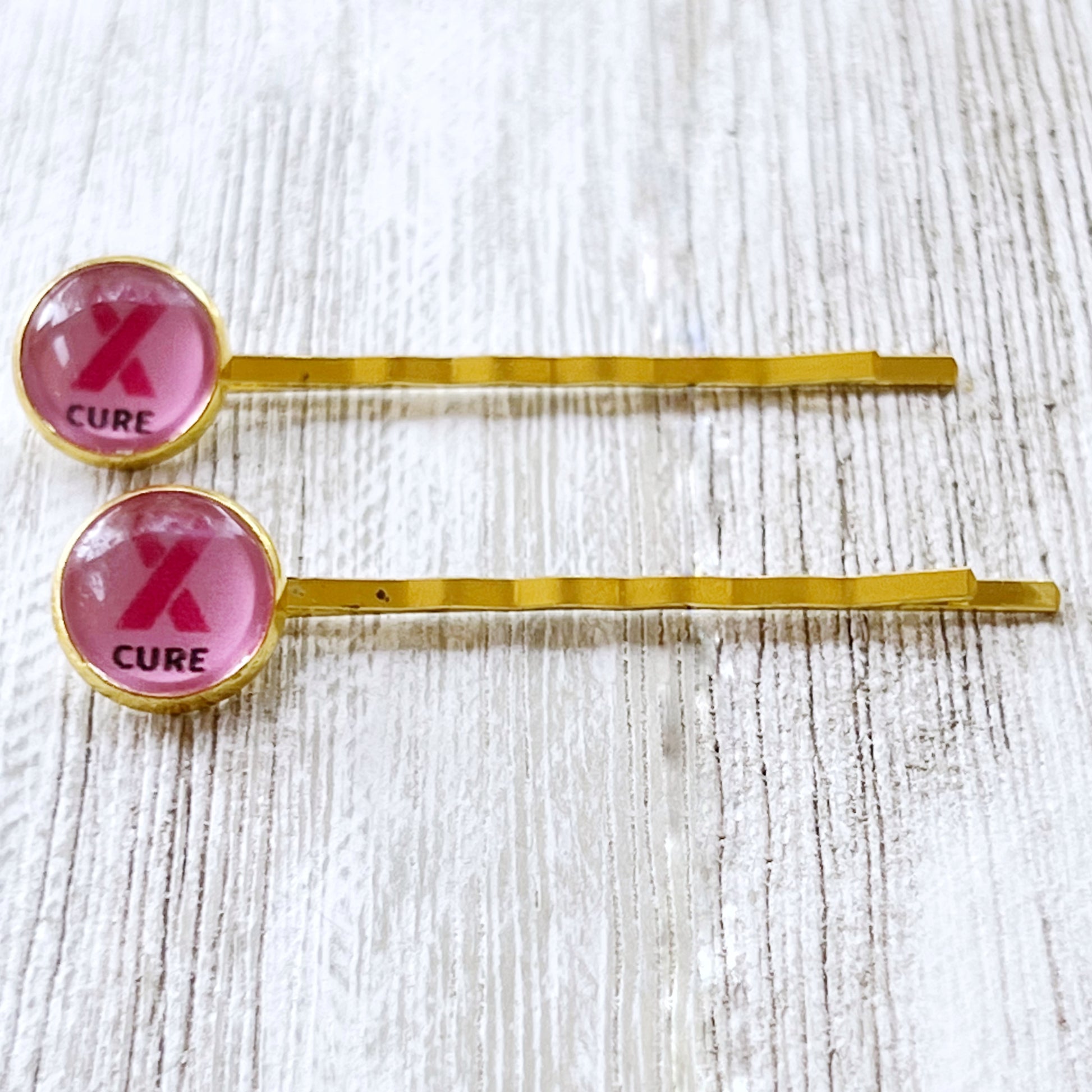 Breast Cancer Awareness Ribbon Hair Pins - Show Your Support with Stylish Awareness Accessories