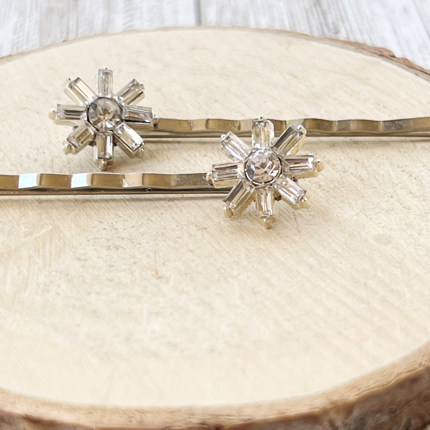 Rhinestone Snowflake Hair Pin