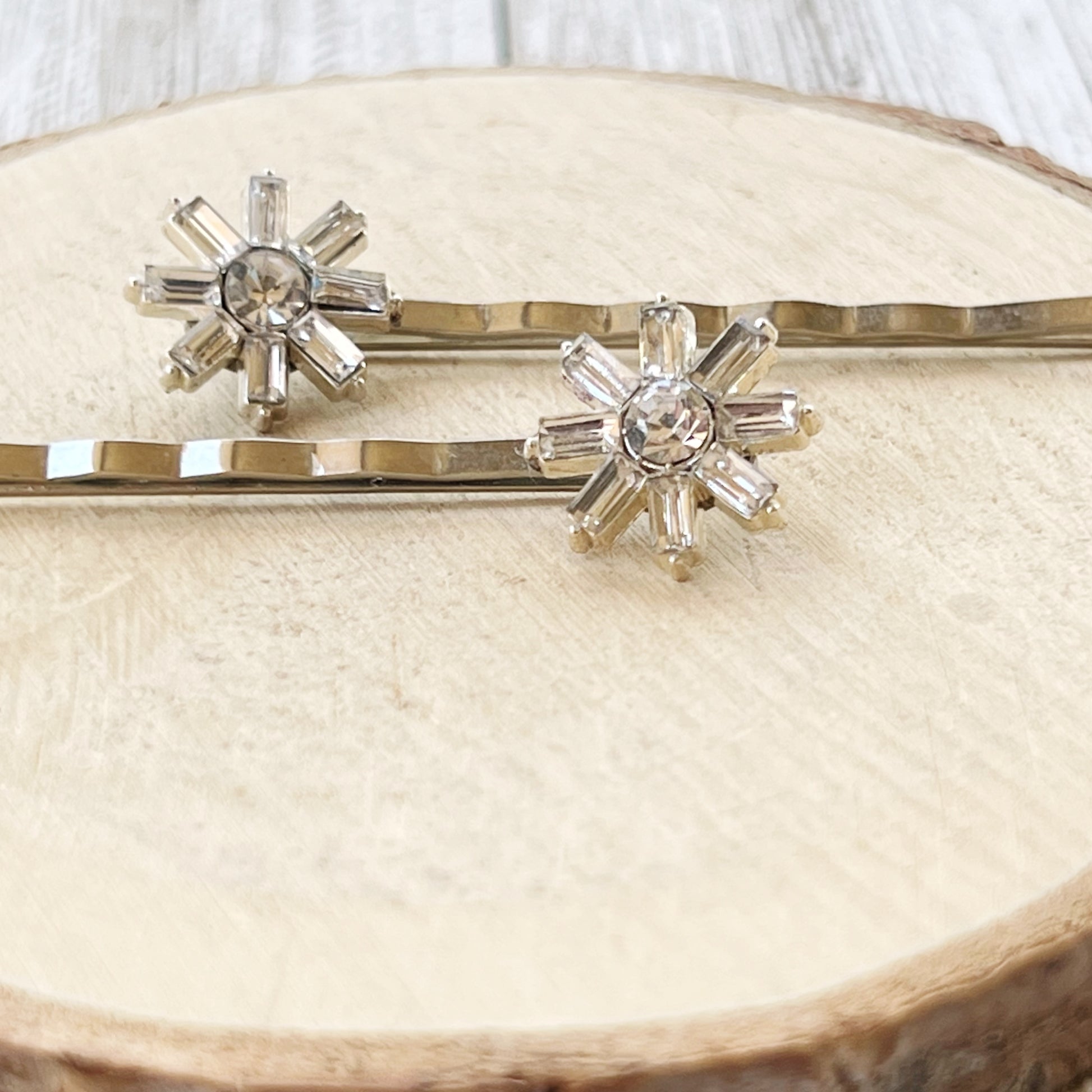 Rhinestone Snowflake Hair Pin