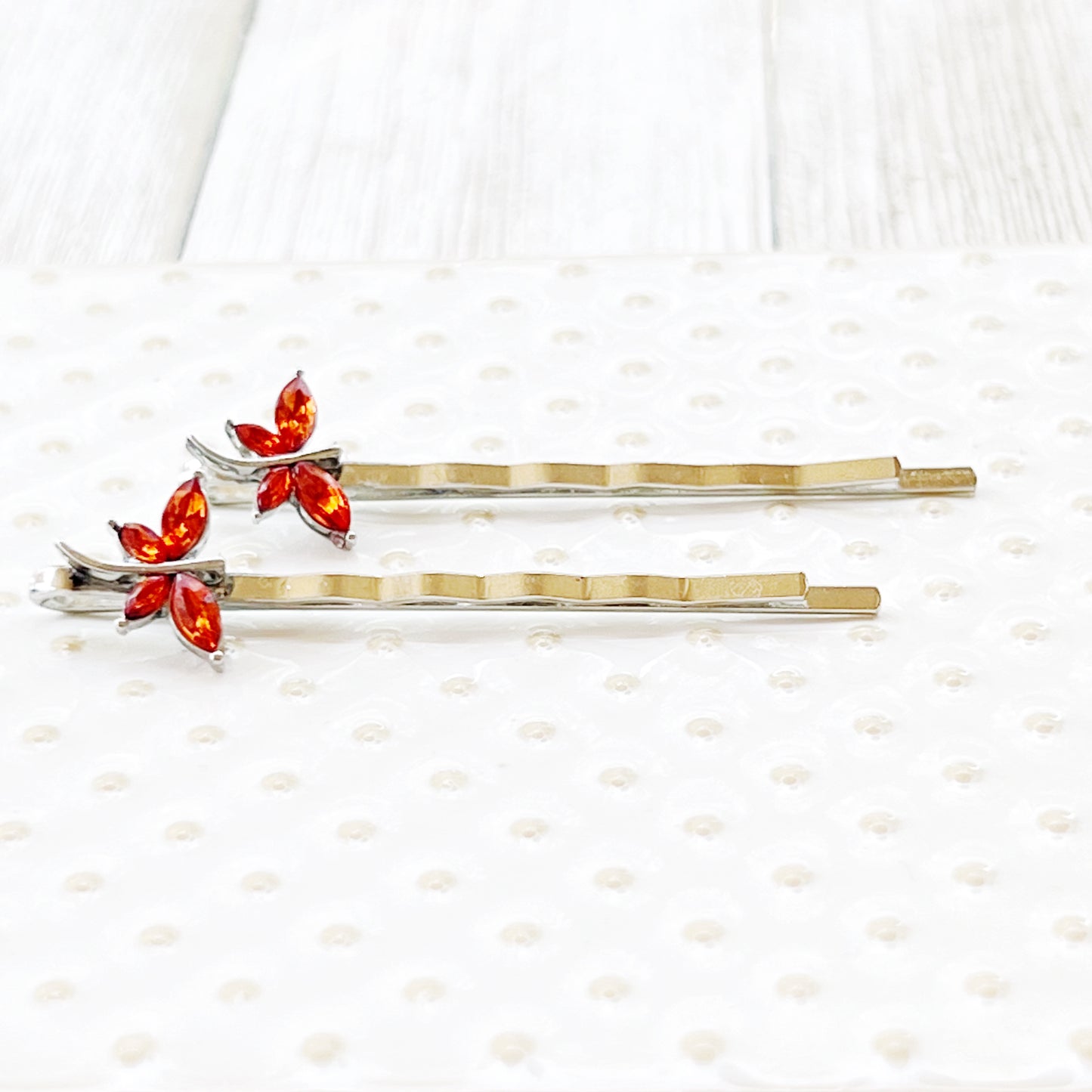 Orange Dragonfly Hair Pin, Hair Pins For Woman, Womens Hair Clip, Womens Bobby Pins, Dragonfly Bobby Pin, Rhinestone Hair Pin, Womans Barrettes