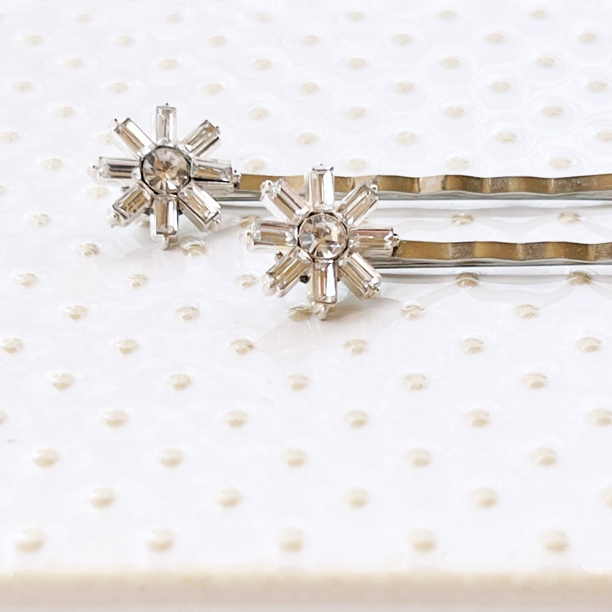 Rhinestone Snowflake Hair Pin