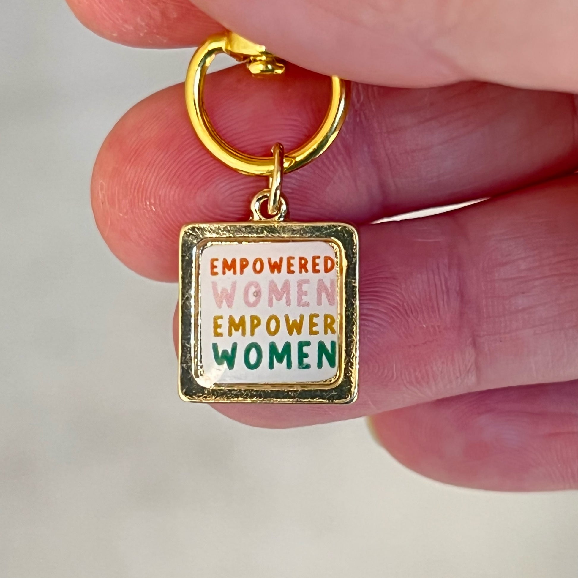 Feminist Cancer Awareness Zipper Pull Keychain Purse Charm - Empowering & Supportive Jewelry