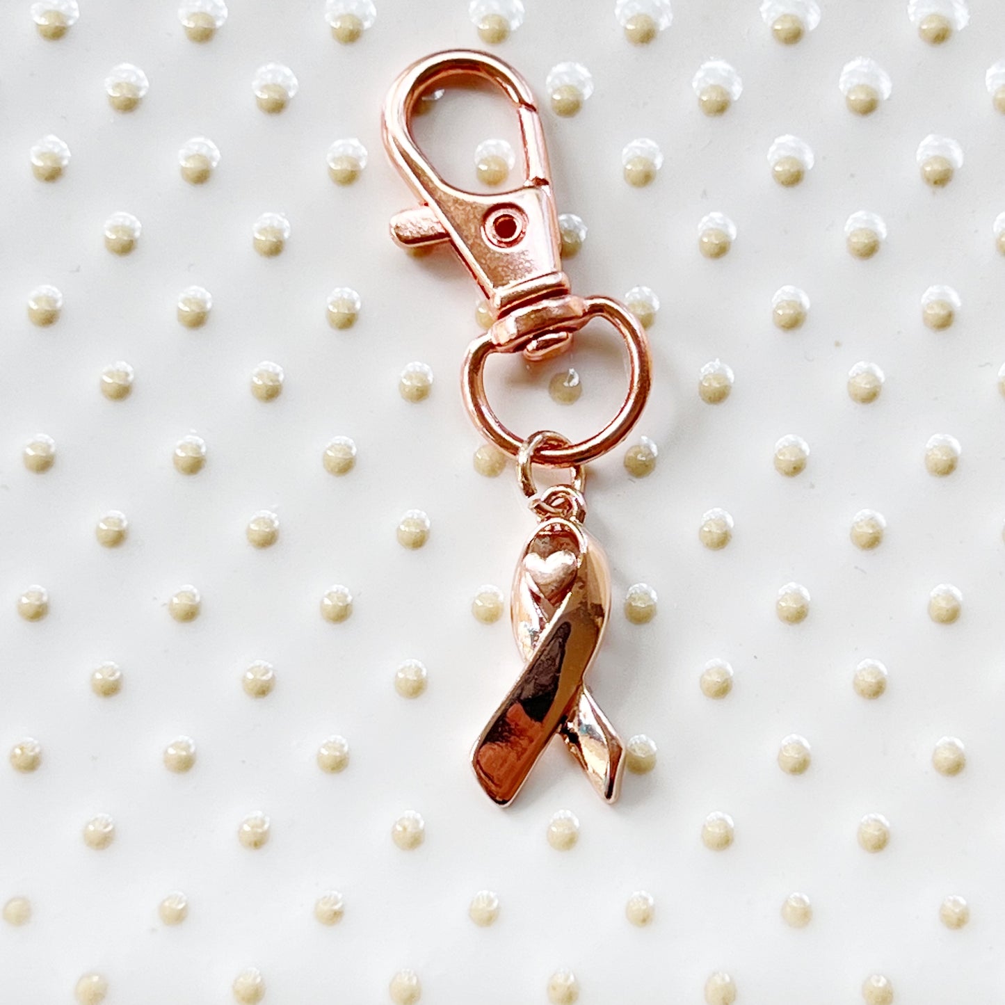 Cancer Awareness Ribbon Zipper Pull Keychain Purse Charm - Show Your Support with Stylish Awareness Accessories