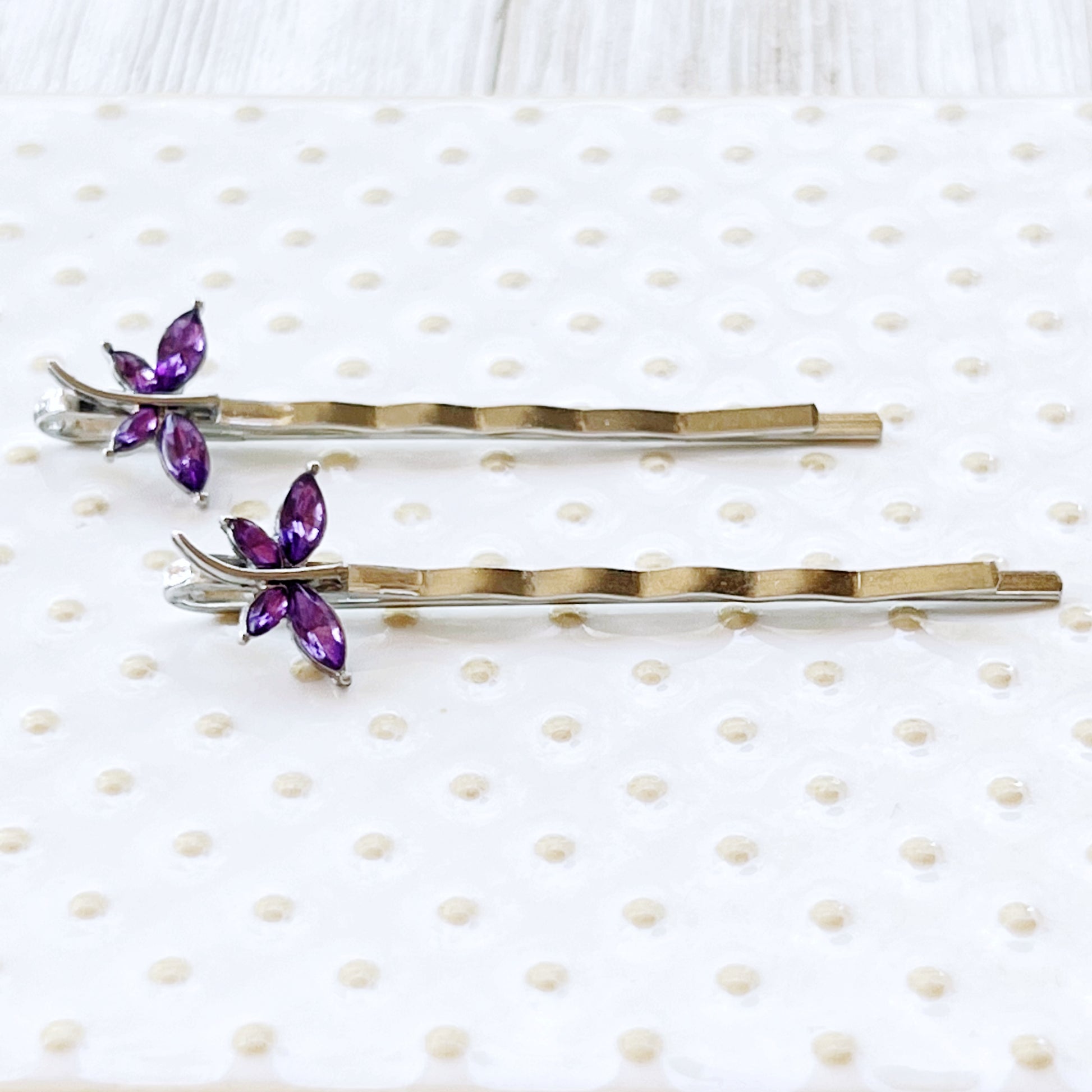 Purple Dragonfly Hair Pin, Hair Pins For Woman, Womens Hair Clip, Womens Bobby Pins, Dragonfly Bobby Pin, Rhinestone Hair Pin, Womans Barrettes