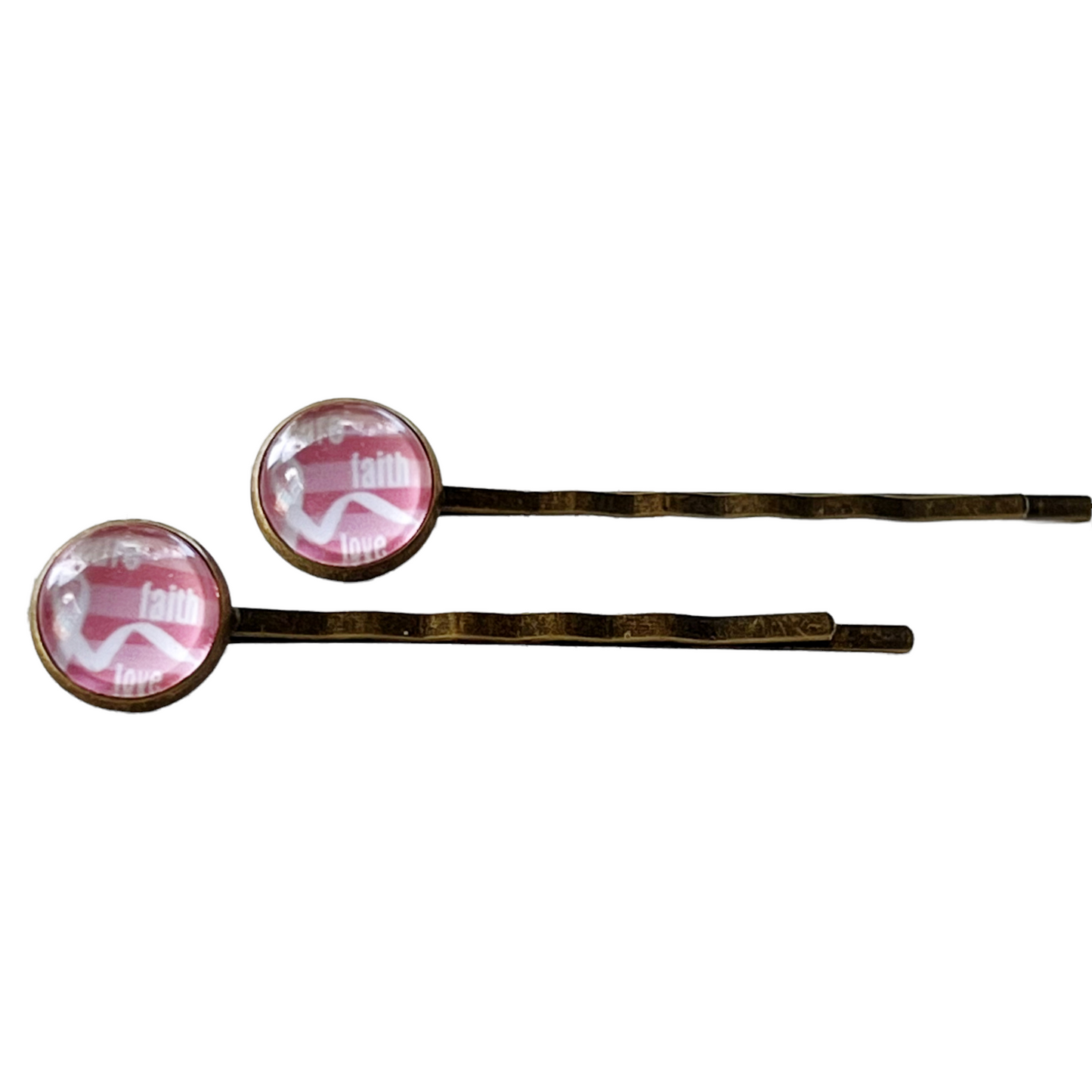 Breast Cancer Awareness Ribbon Hair Pins - Supportive and Stylish Accessories